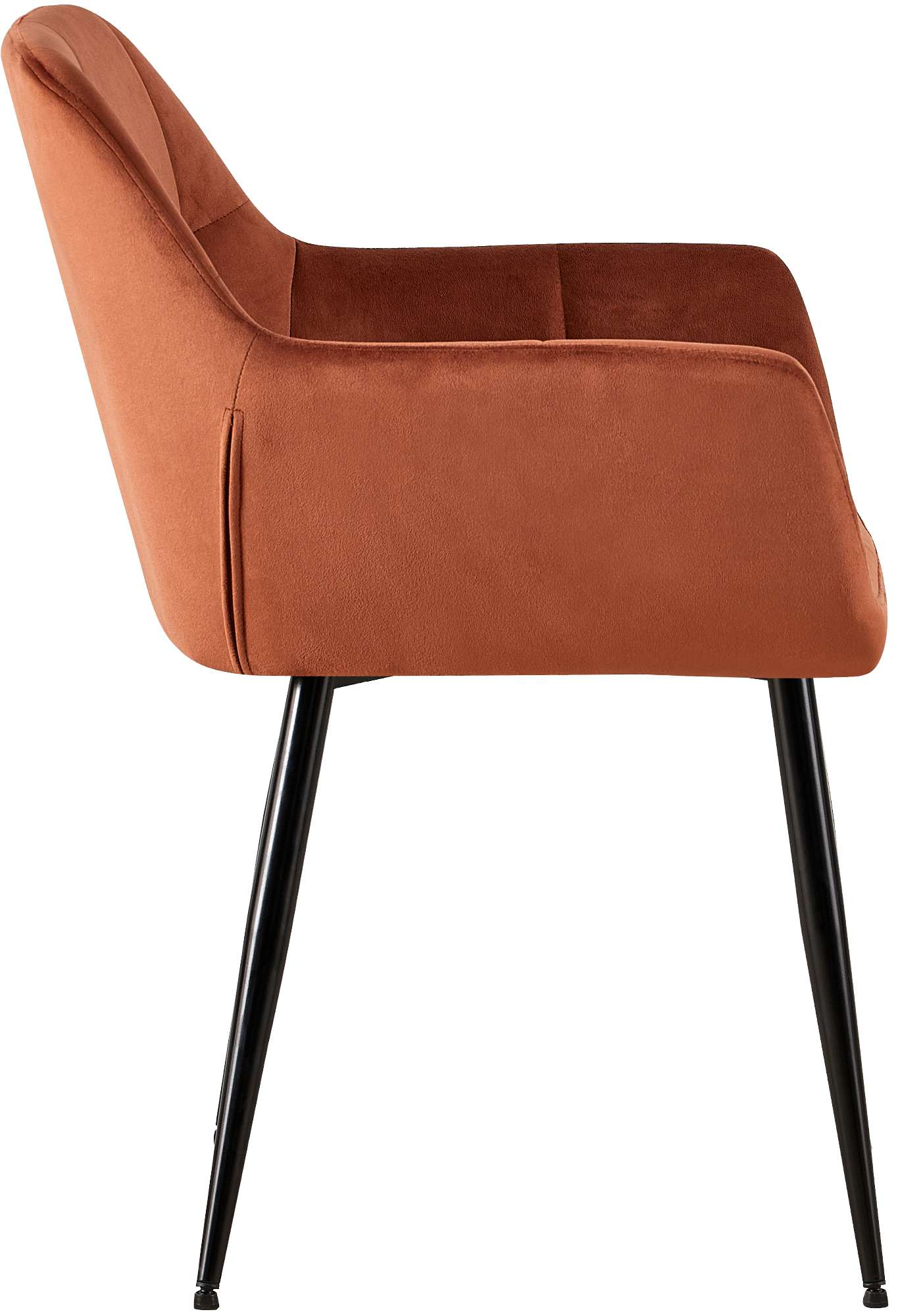 Lot de 2 chaises de salle à manger Emia velours