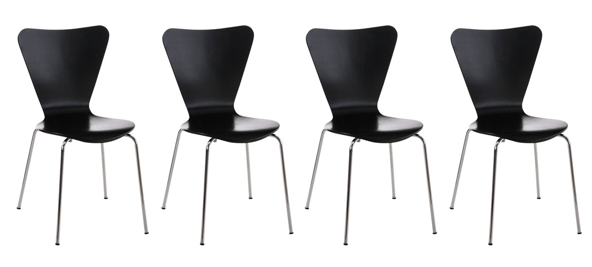 Lot de 4 chaises empilables Calisto