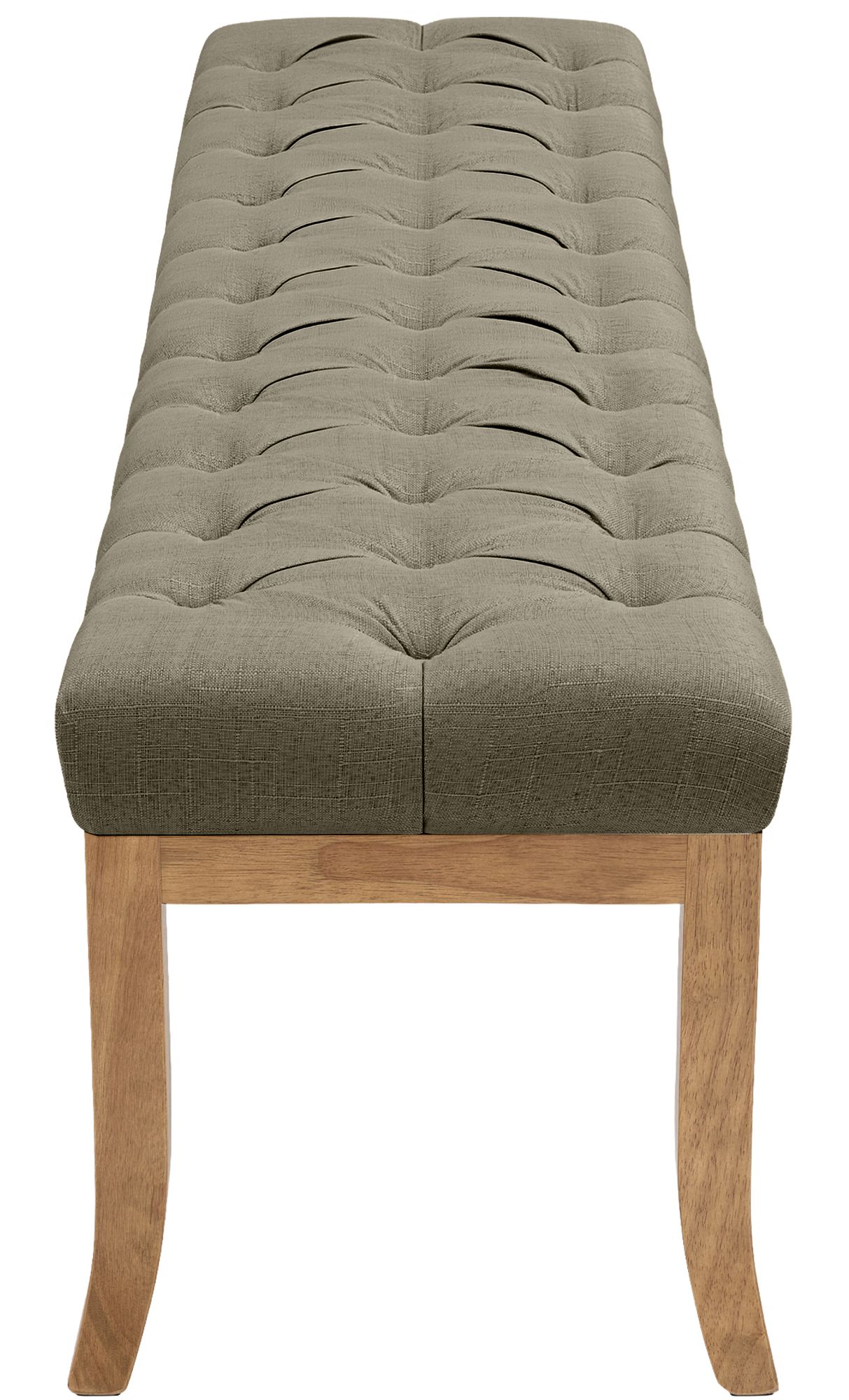 Banc Ramses tissu pieds antique clair
