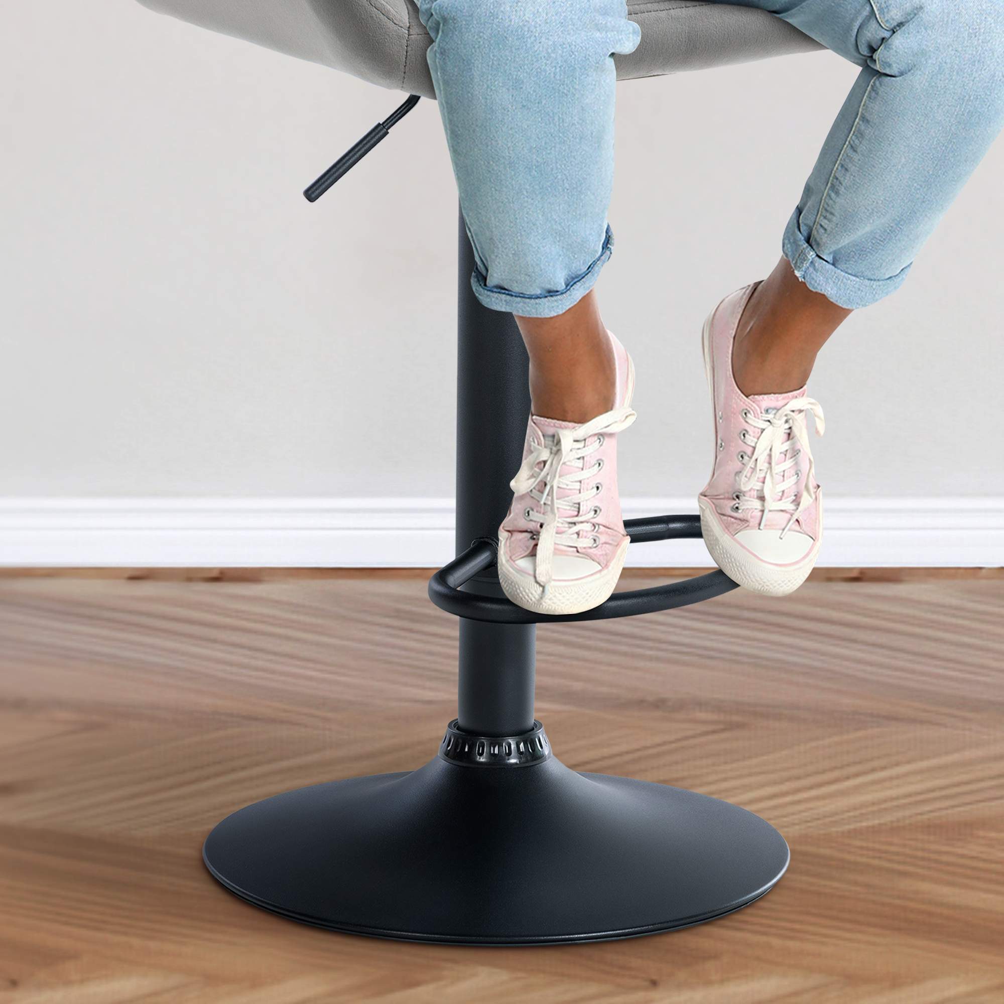Ensemble de 2 tabourets de bar Braga en velours