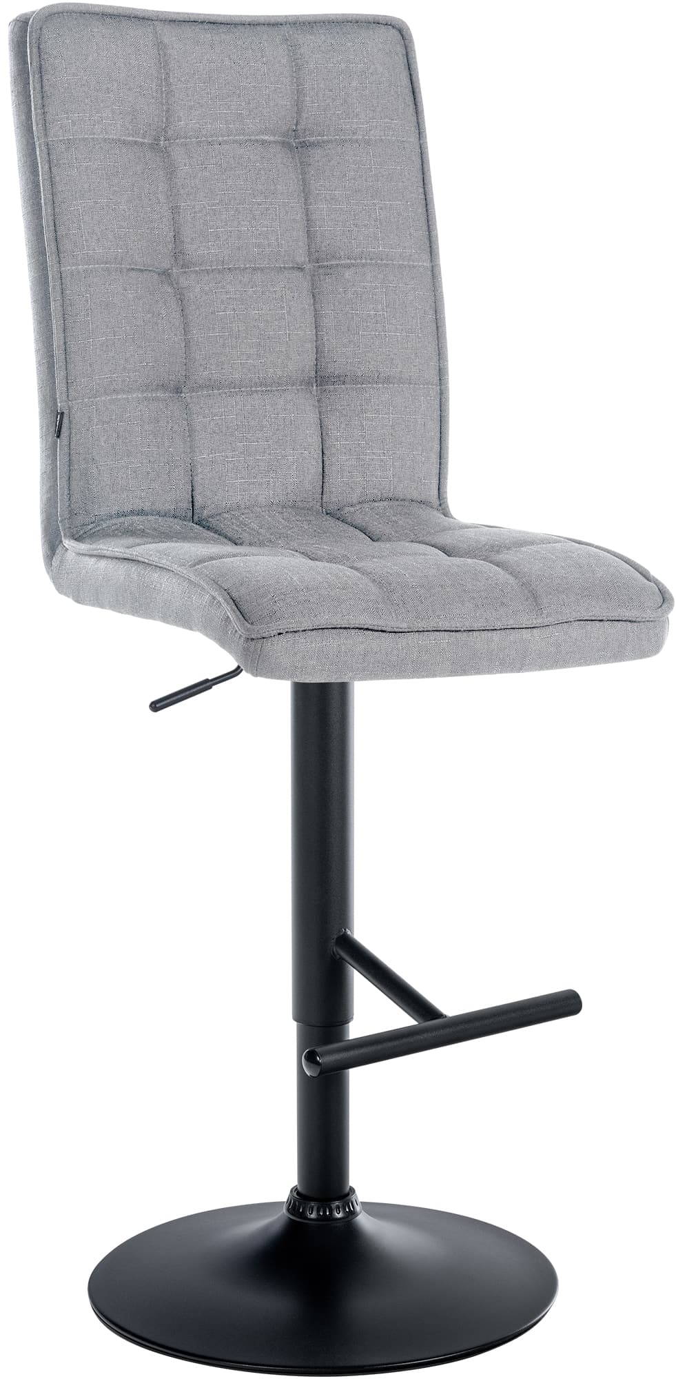 Tabouret de bar Peking en tissu réglable et pivotant