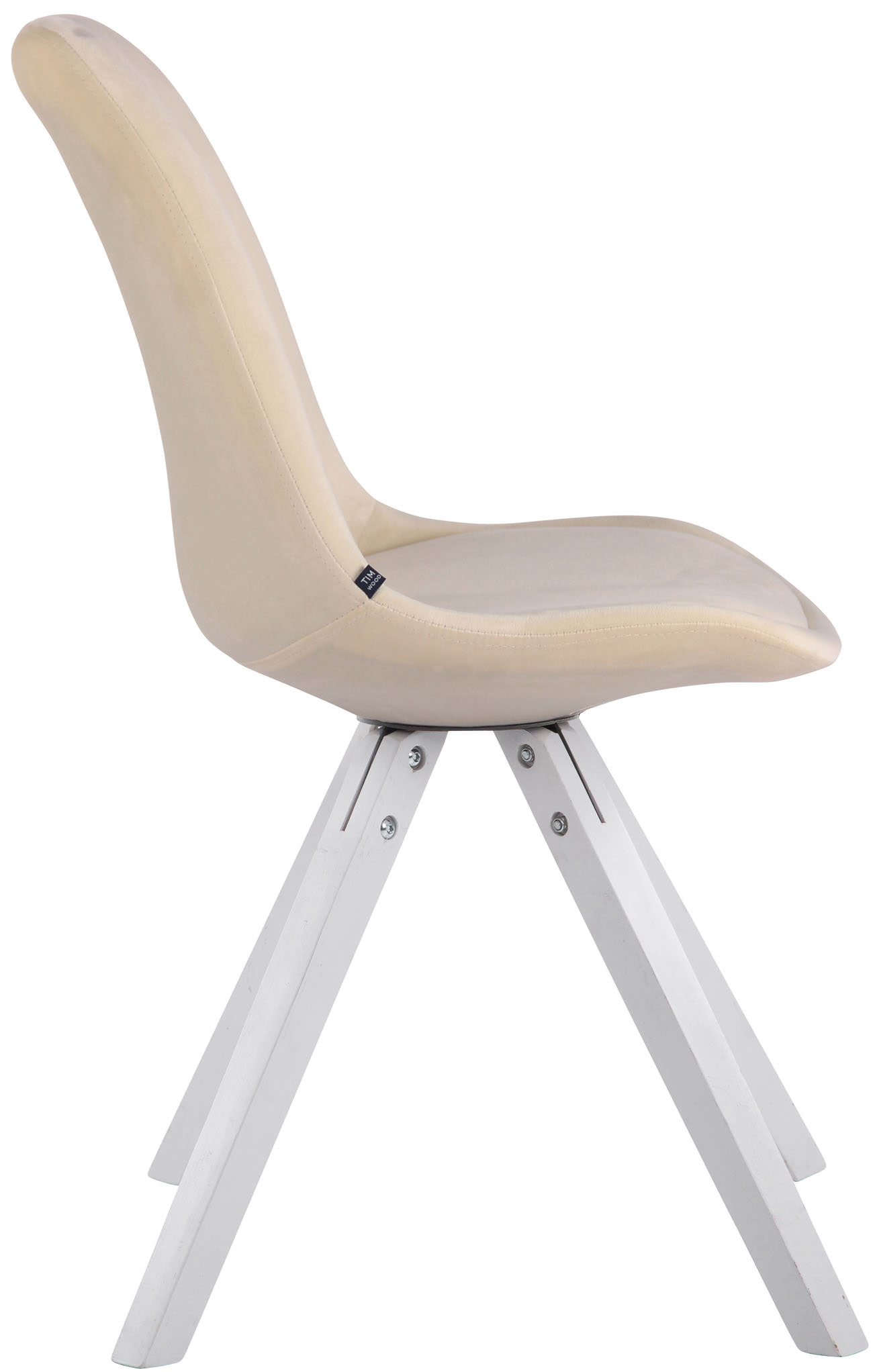 Chaise de salle à manger Toulouse en velours Pieds carrés