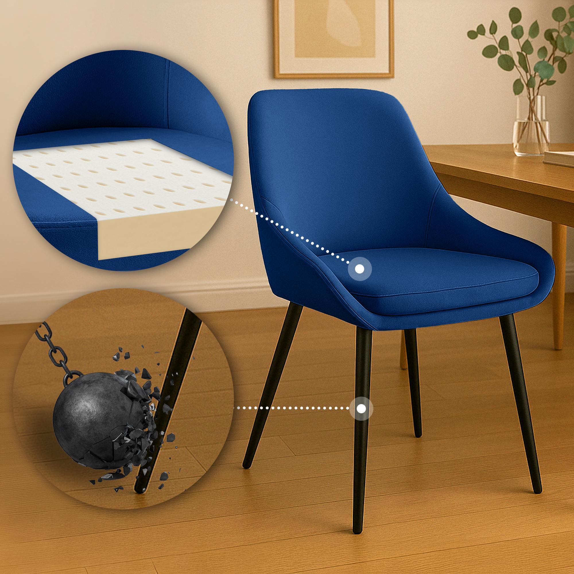 Chaise de salle à manger Elmira velours