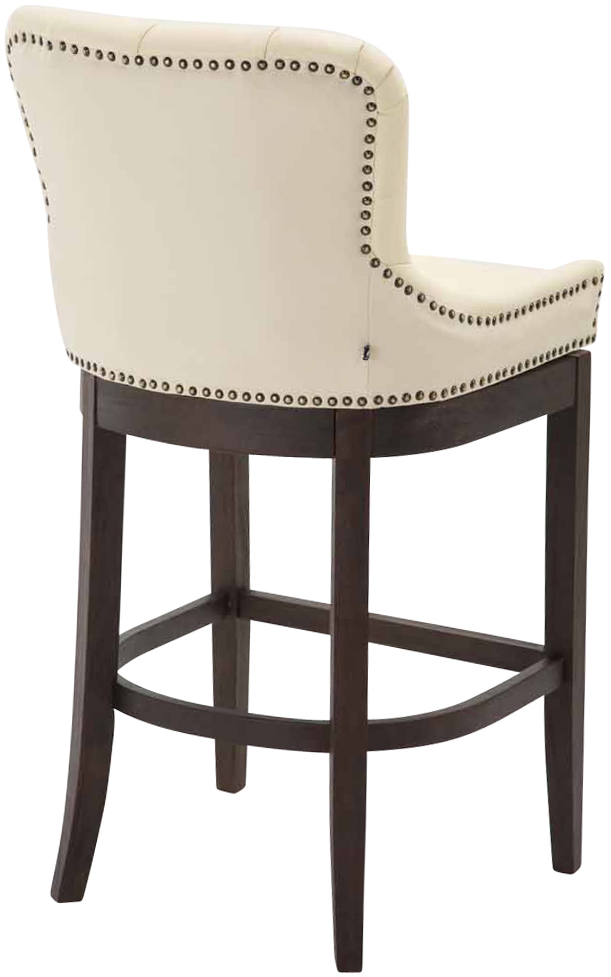 Tabouret de bar Lakewood antique-foncé cuir véritable