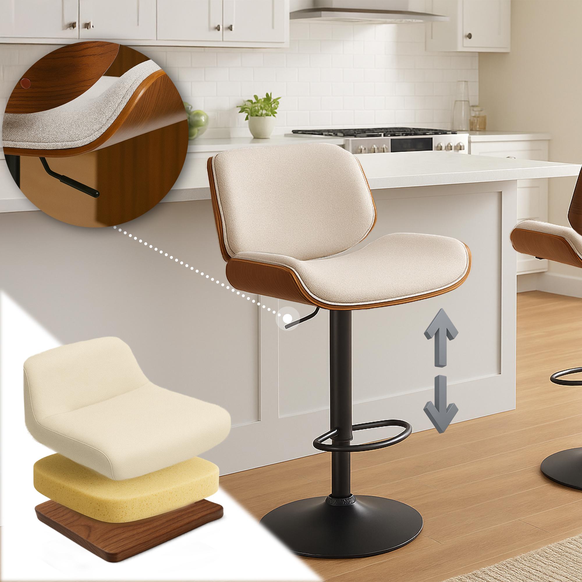 Tabouret de bar Beverley Tissu