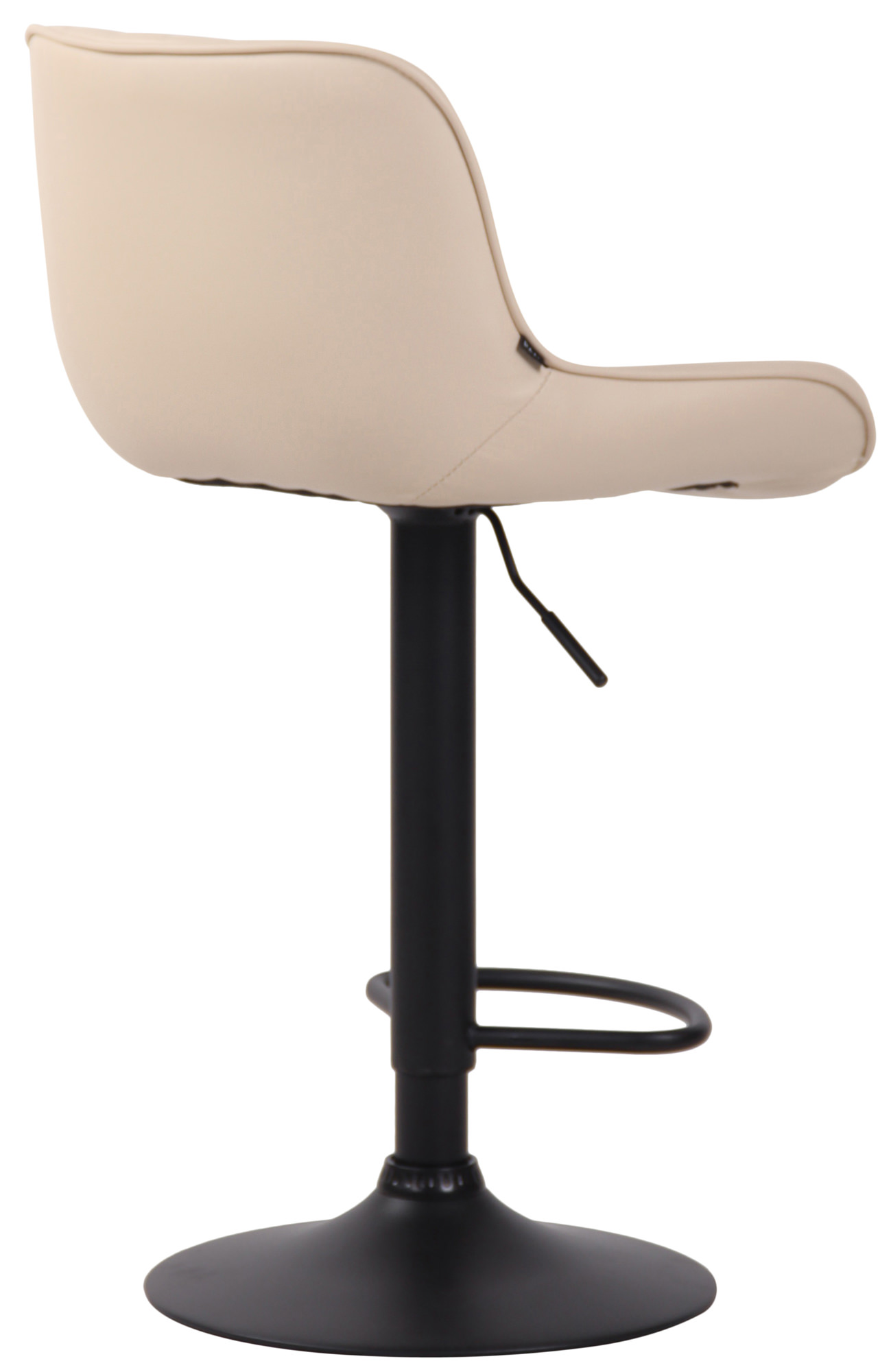 Tabouret de bar Lentini en Similicuir avec Piètement trompette en Métal