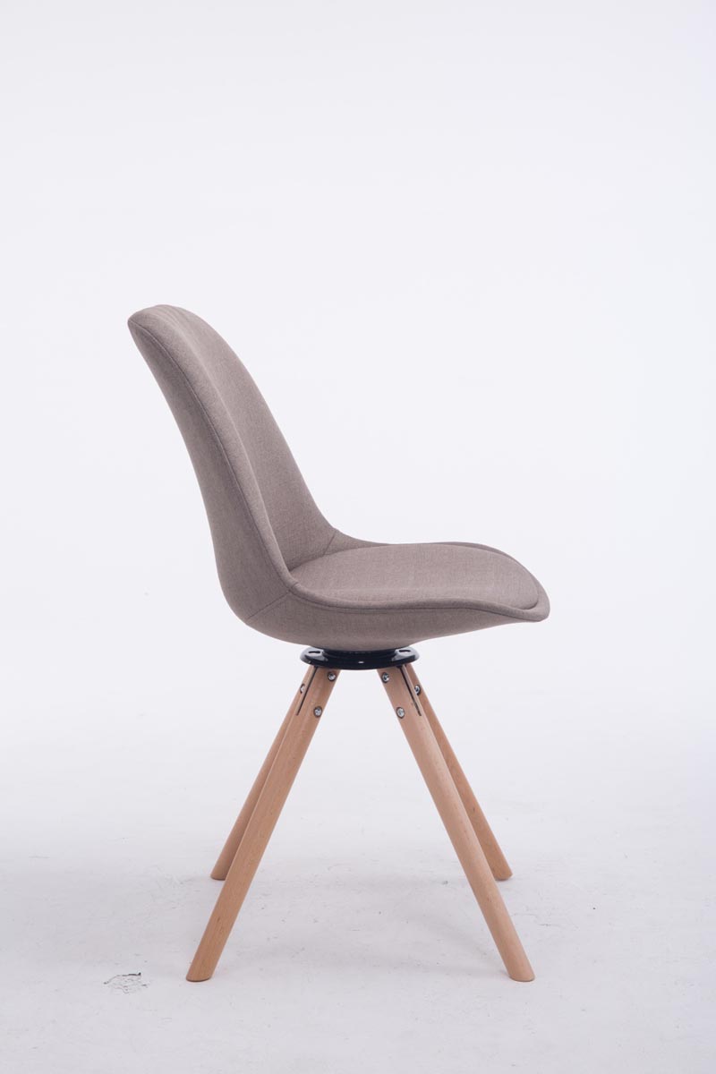 Chaise de salle à manger Troyes Pivotante Tissu Pieds Rond