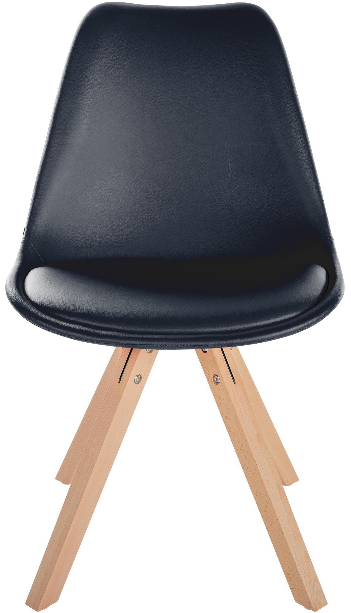 Chaise de salle à manger Sofia en Similicuir avec Pieds en bois