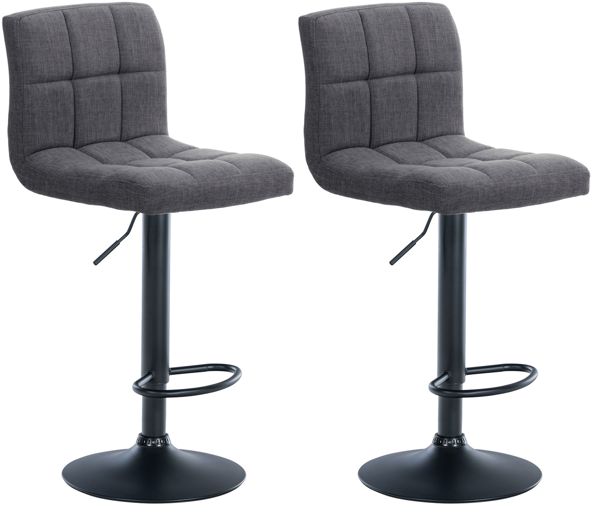Lot de 2 tabourets de bar Calma tissu