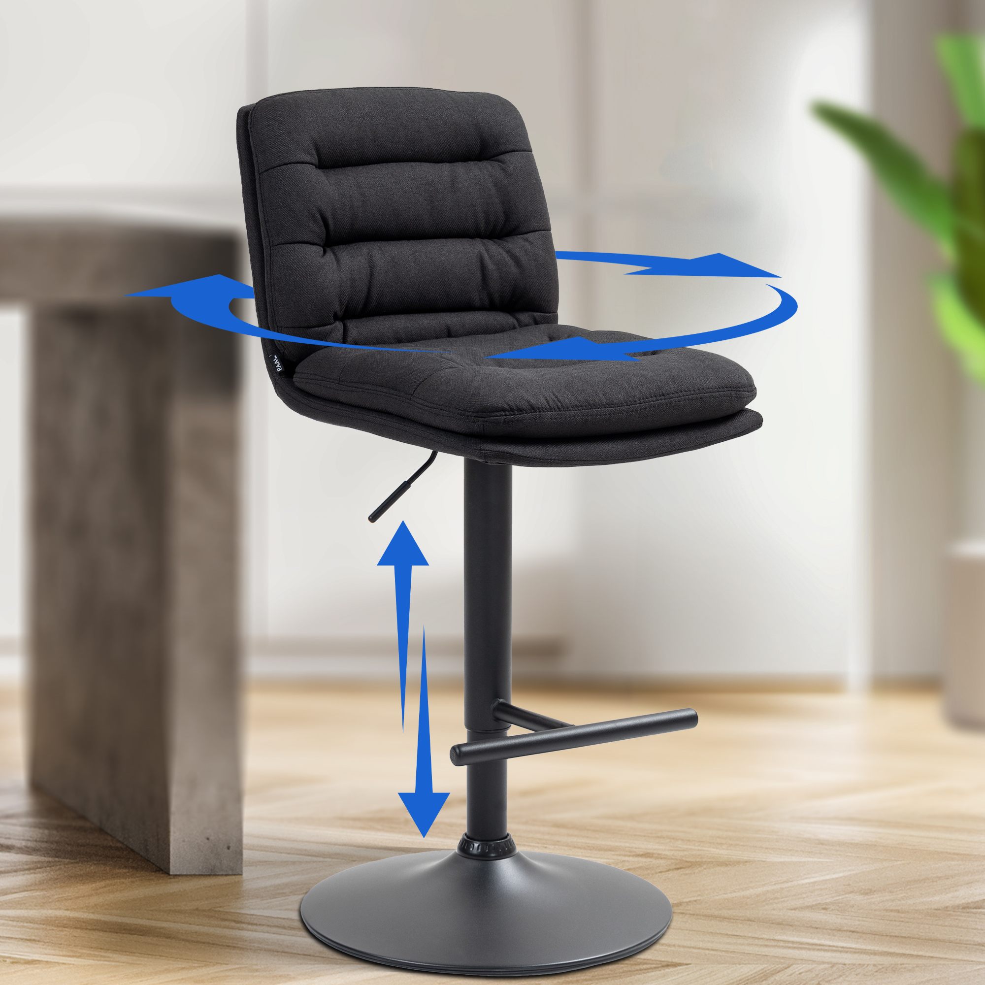 Tabouret de bar Damar Tissu