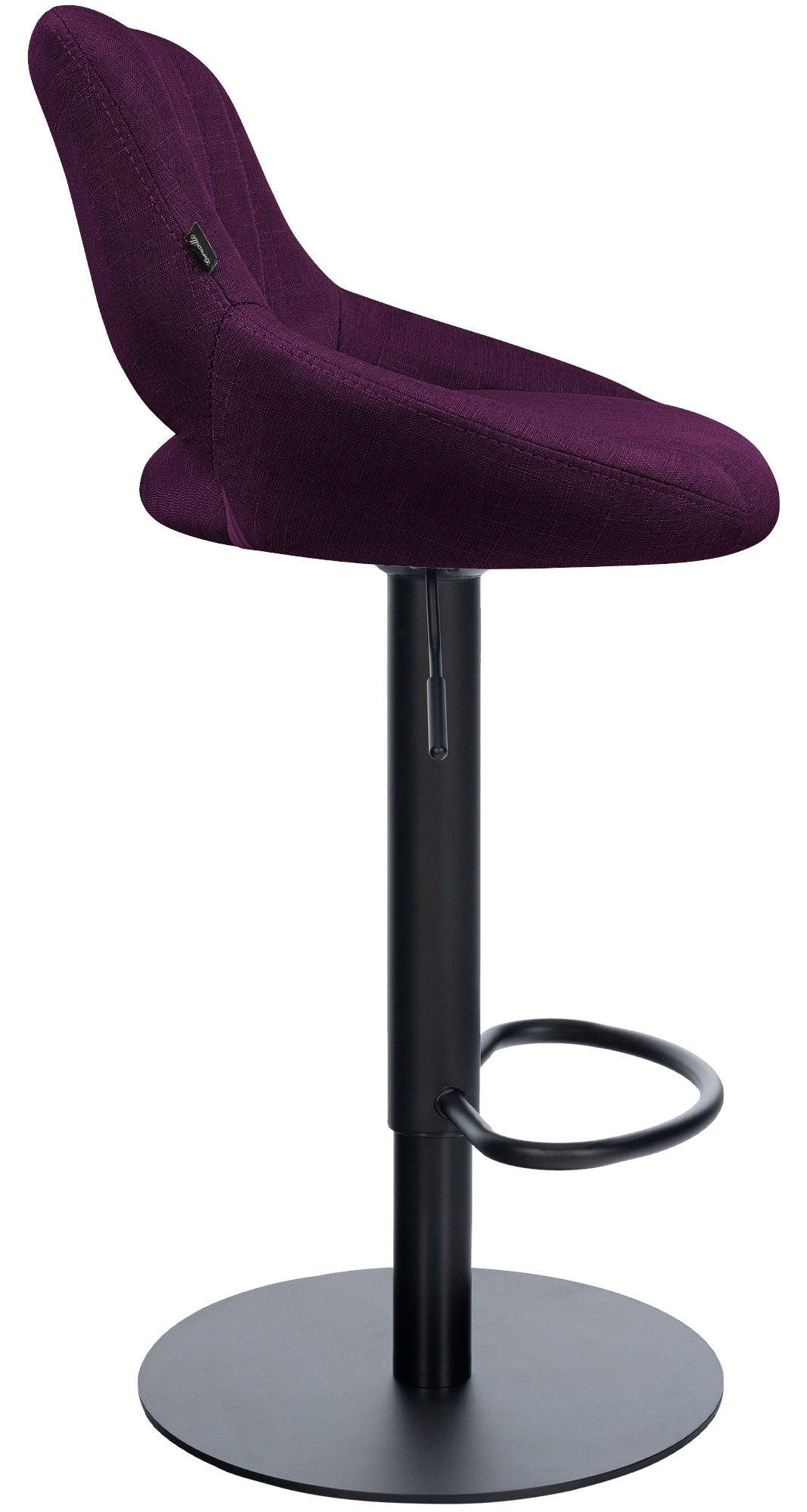 Lot de 2 tabourets de bar Milet noirs avec bases extra lourdes