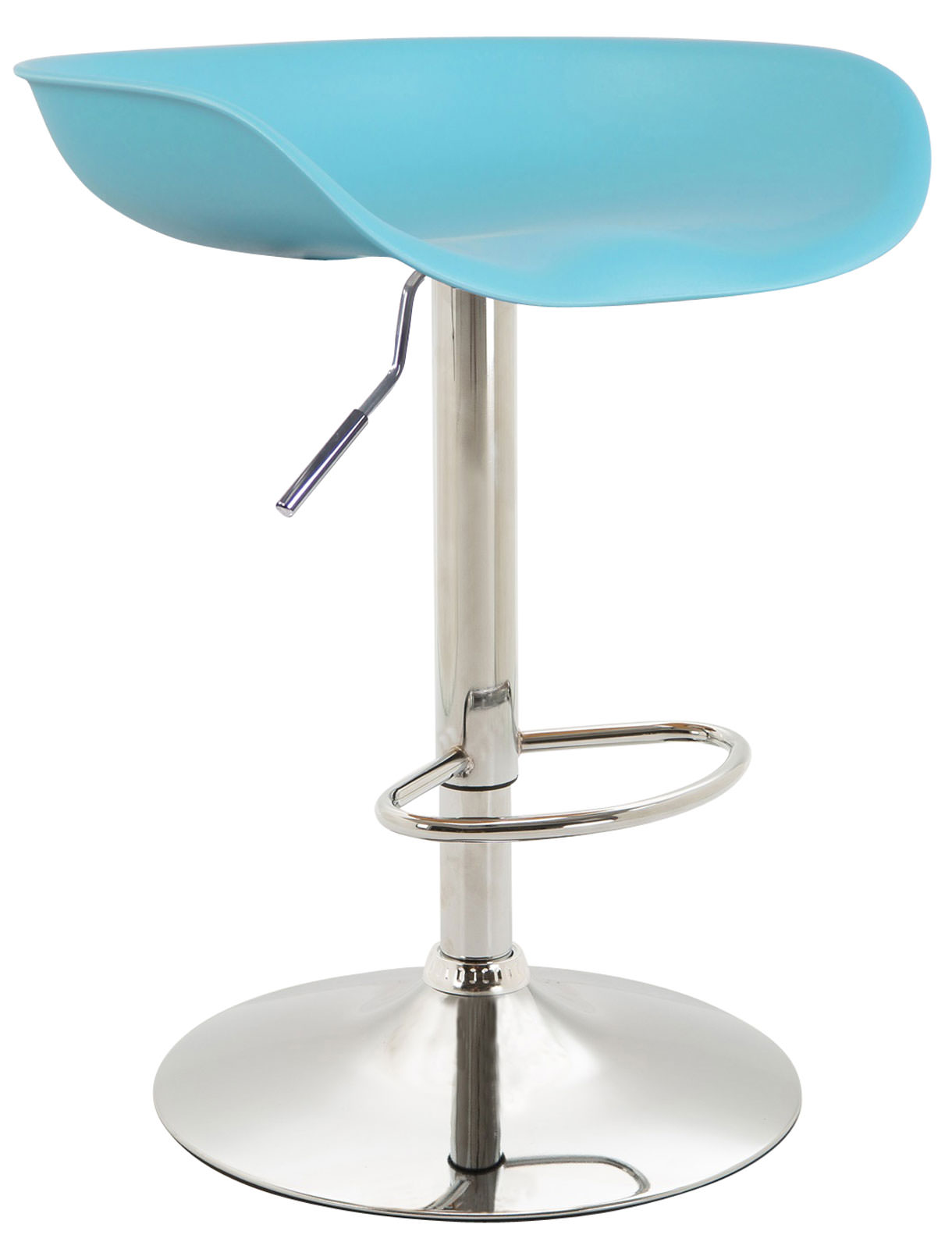 Lot de 4 Tabourets de bar Anaheim assise en plastique et Pied trompette en métal