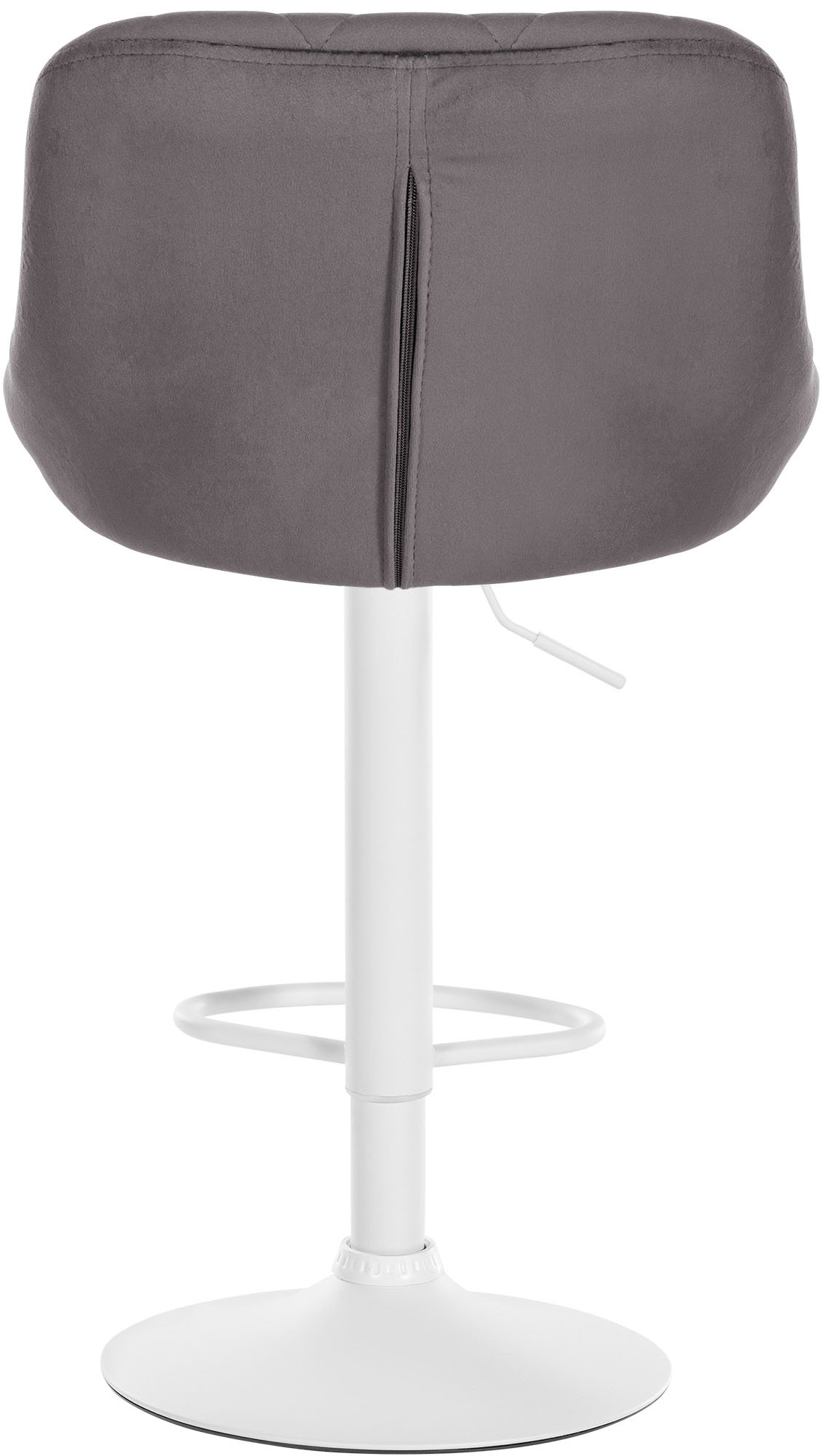 Tabouret de bar Lazio en velours avec pied en métal