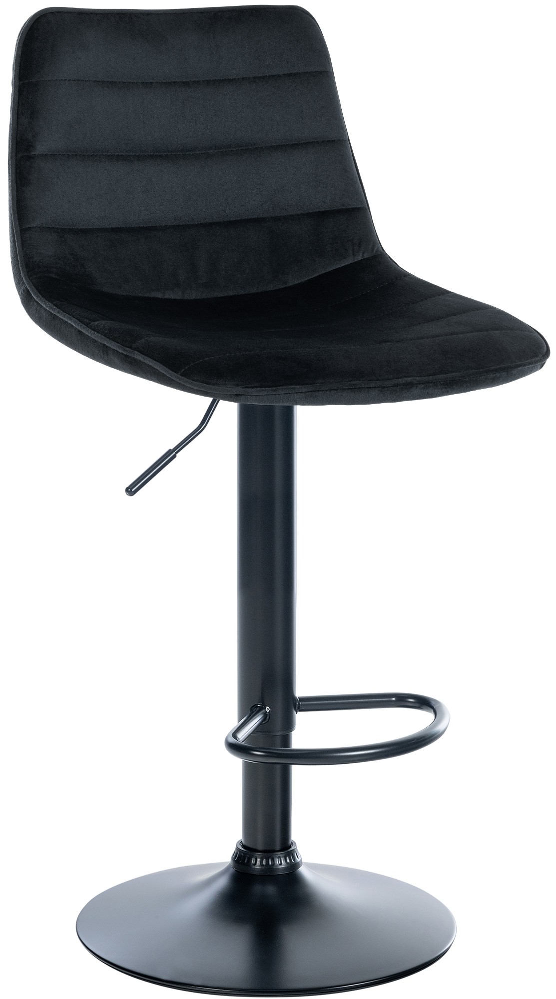 Tabouret de bar Lex en Velours Pied trompette en Métal