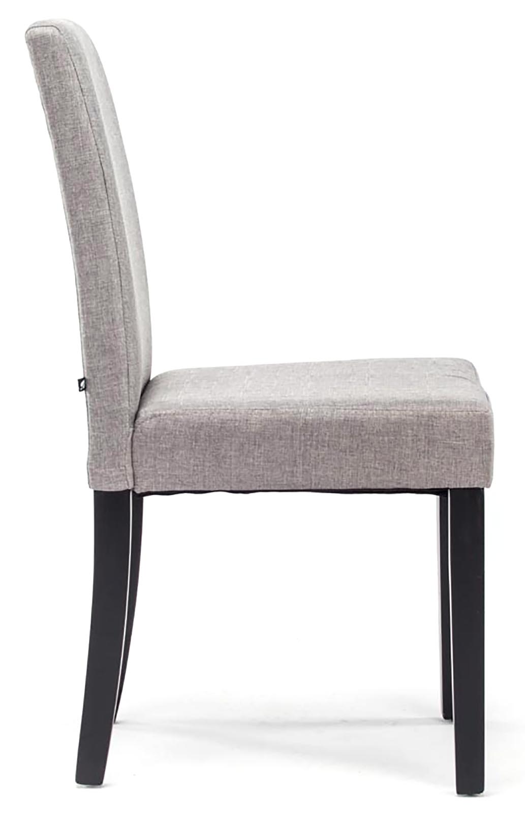 Lot de 4 Chaises de salle à manger Ina Tissu avec pieds en Bois