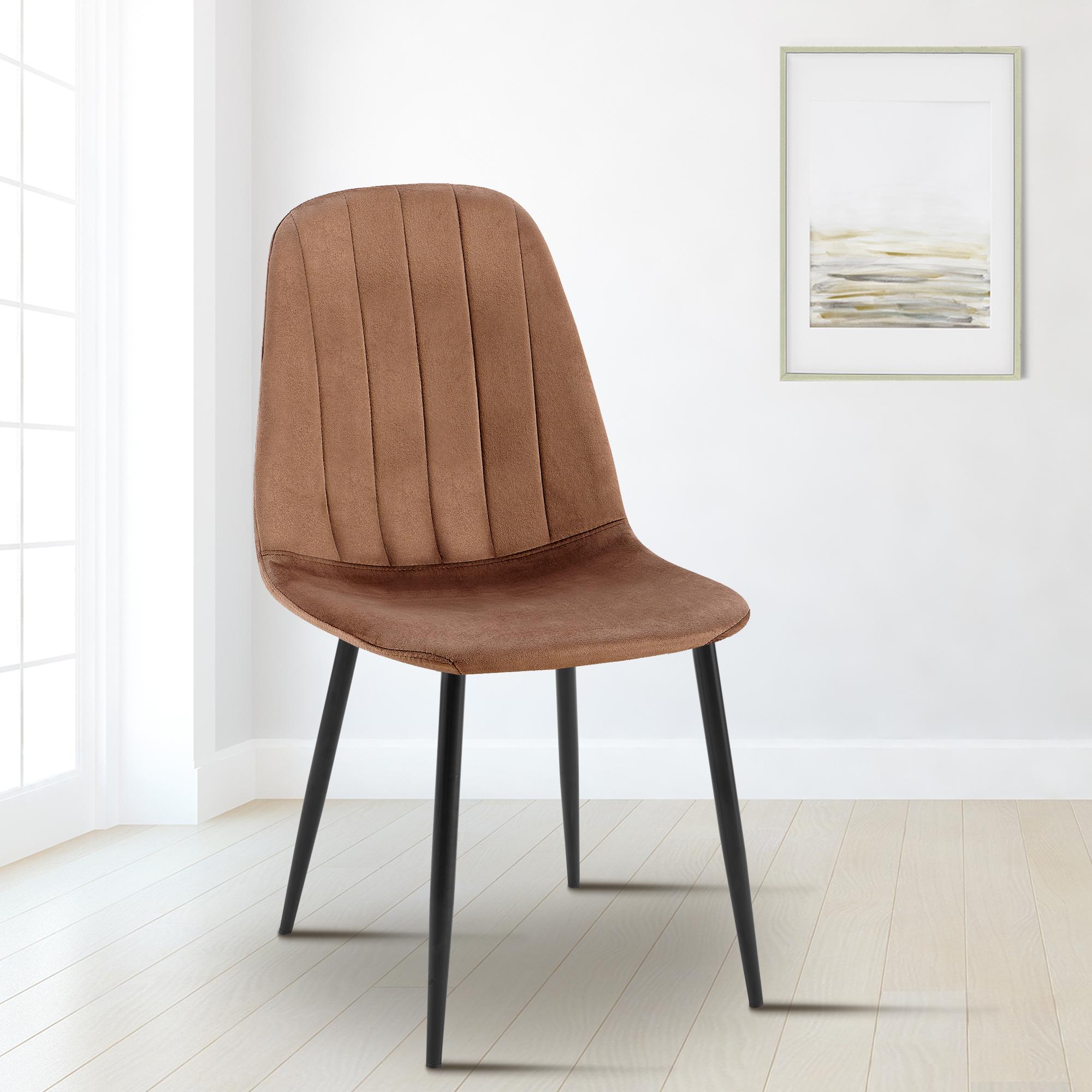 Lot de 4 chaises de salle à manger Baxter velours