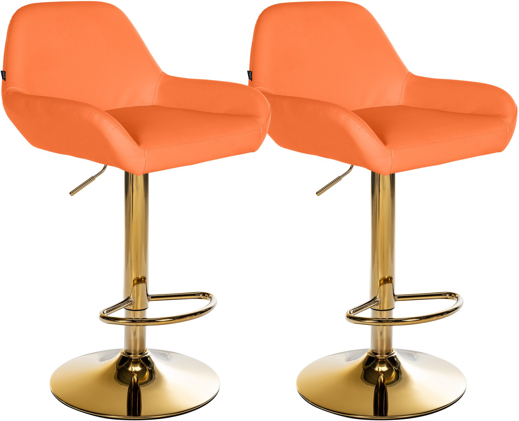 Lot de 2 tabourets de bar Braga Gold similicuir
