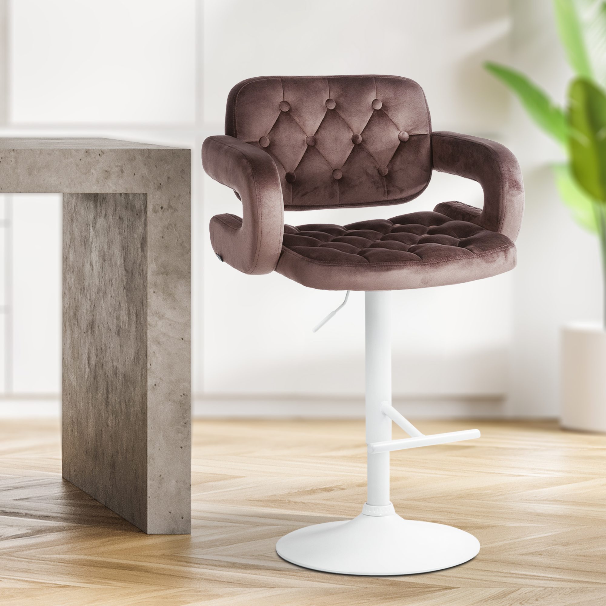 Tabouret de bar Dublin velours