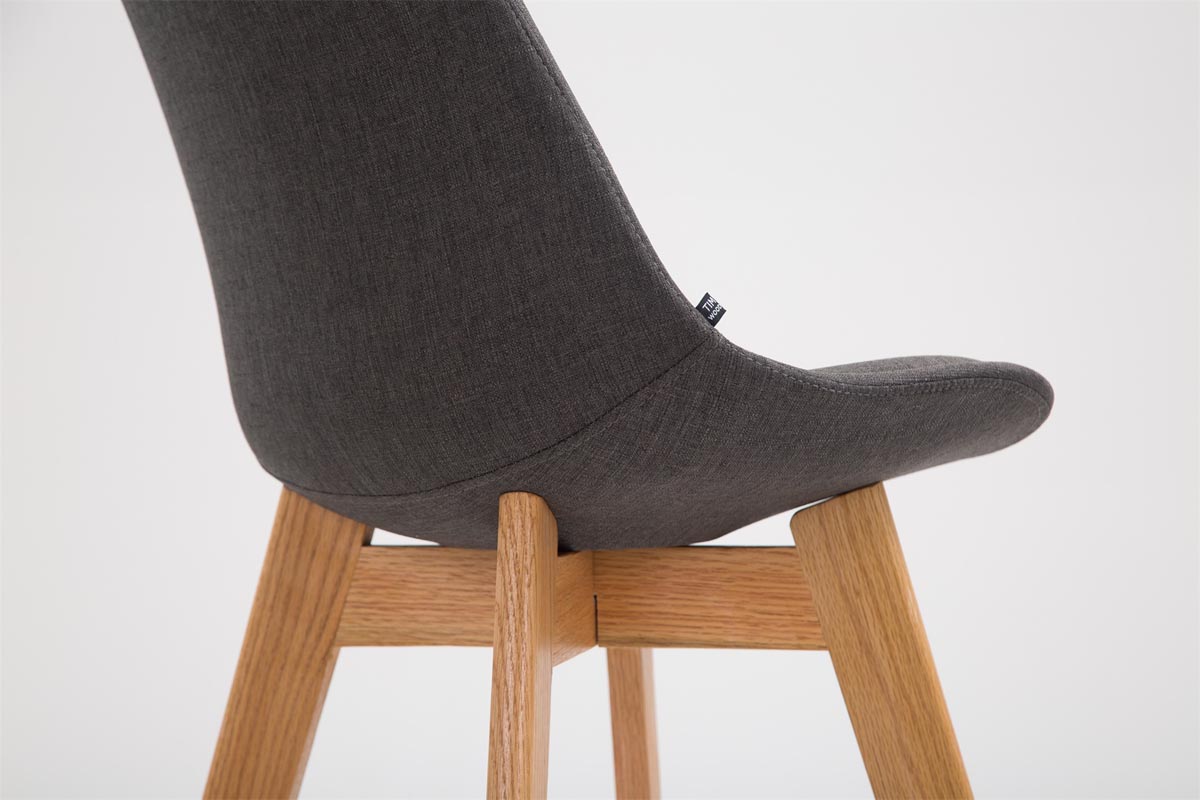 Tabouret de Metz tissu blanc