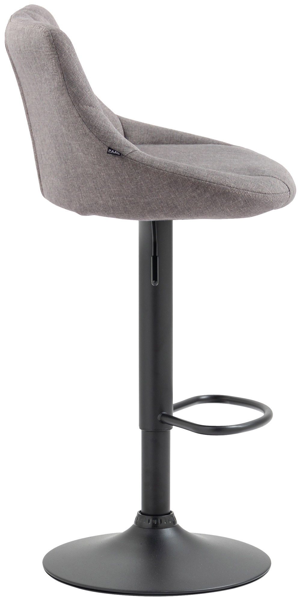 Tabouret de bar Lazio en Tissu Hauteur réglable siège pivotant