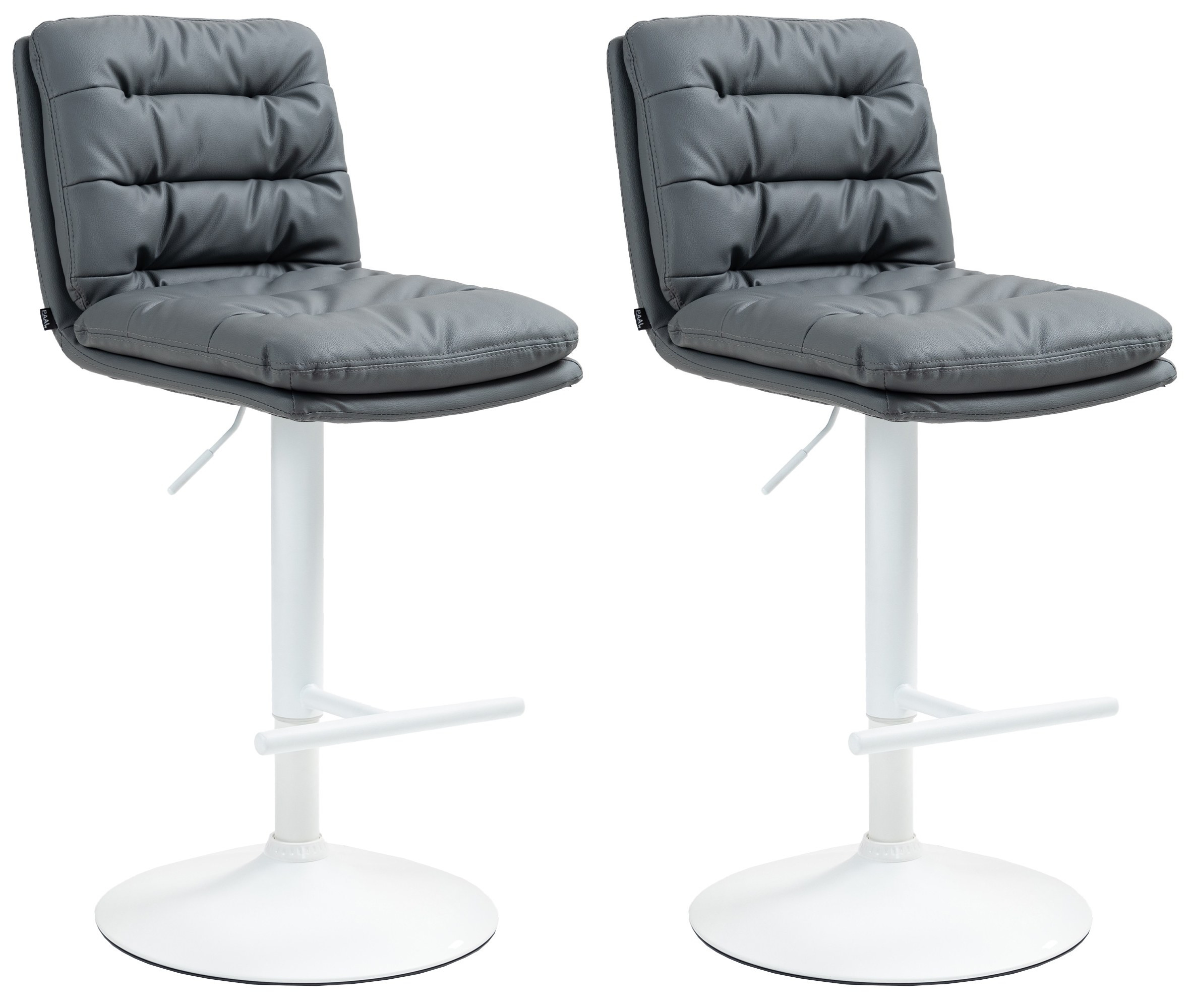 Lot de 2 tabourets de bar Damar en similicuir