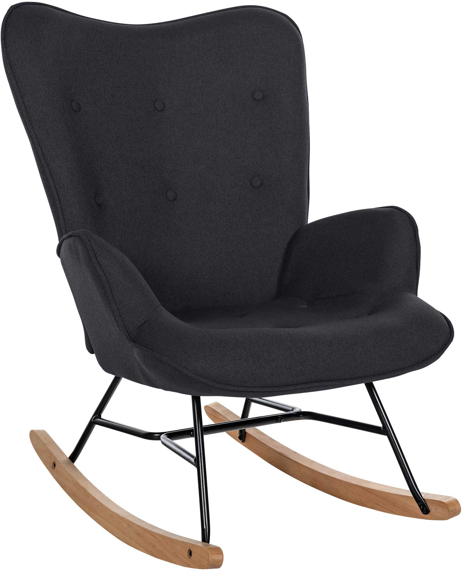 Fauteuil à bascule Sanka en tissu