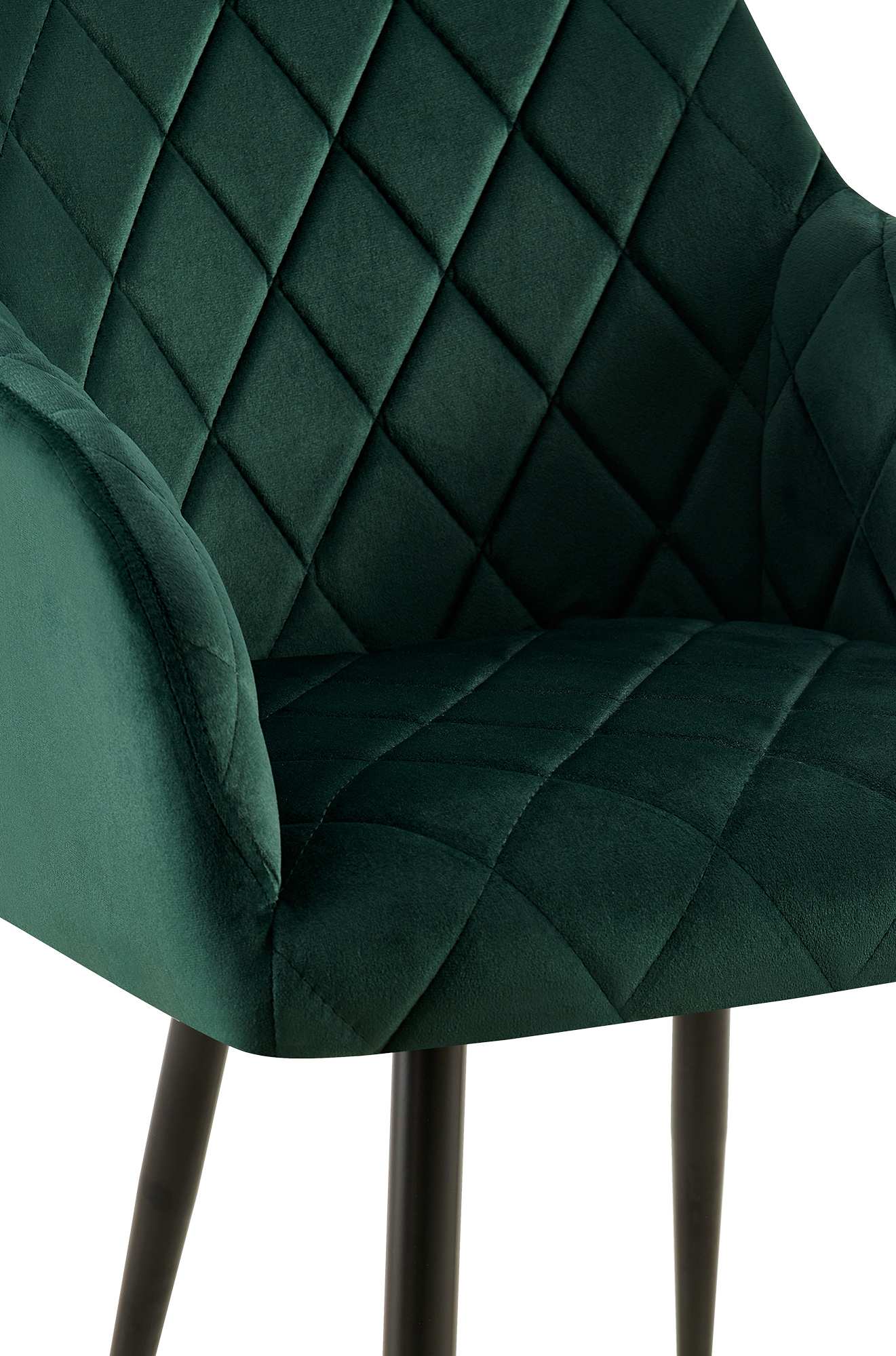 Lot de 2 chaises de salle à manger Monett velours