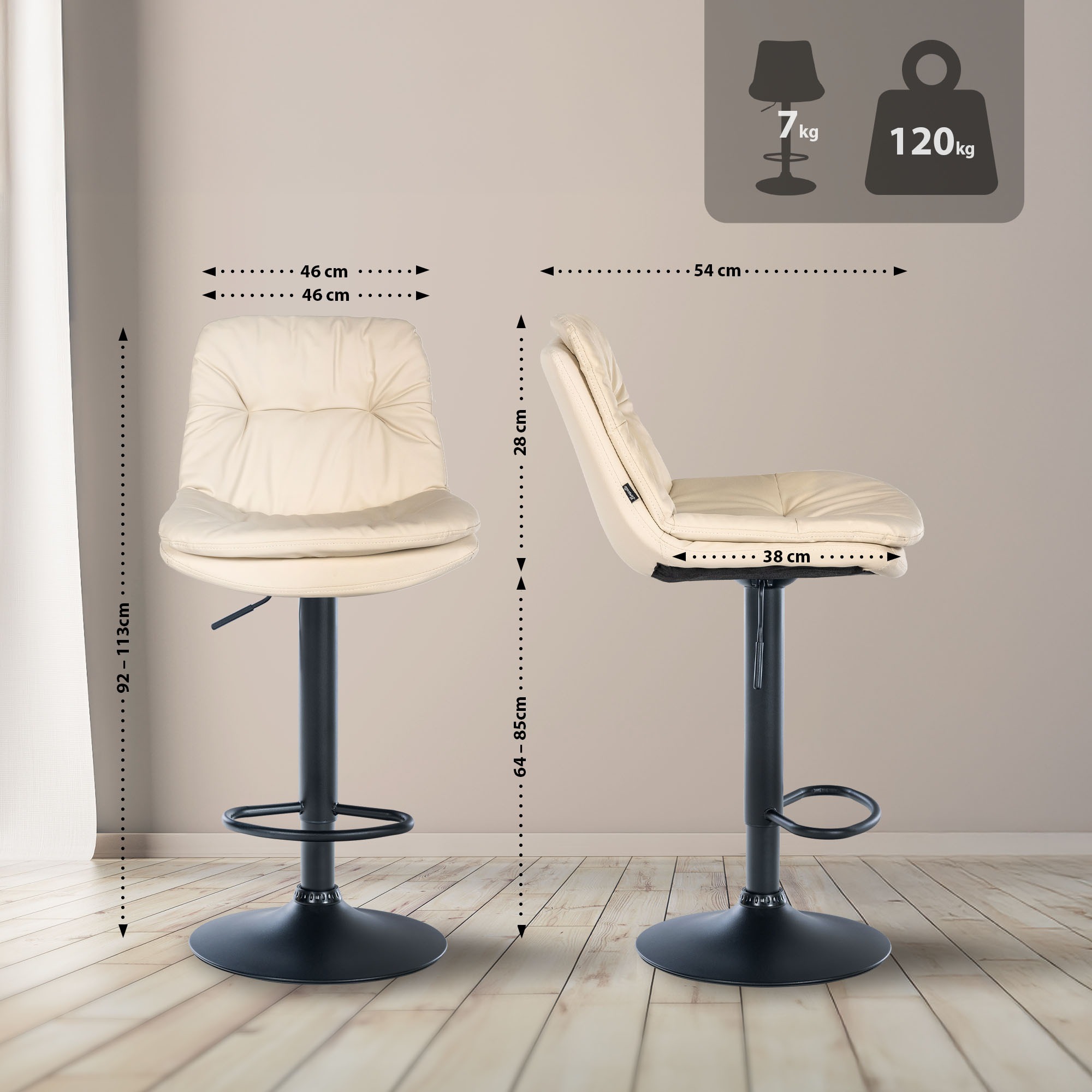 Tabouret de bar Laurel similicuir