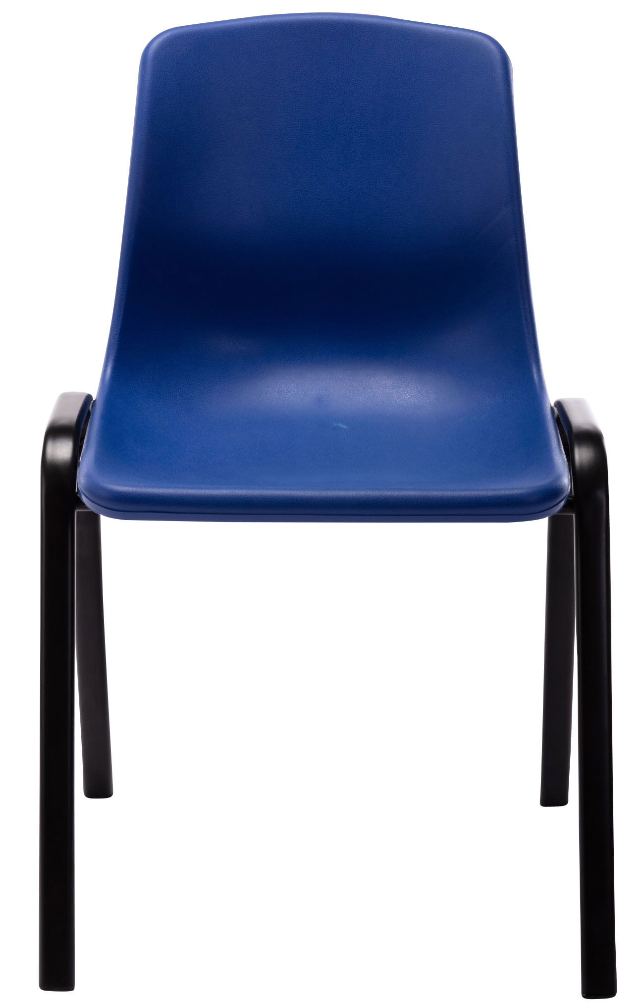 Lot de 4 chaises empilables Nowra avec assise en plastique et Pieds en métal noir mat