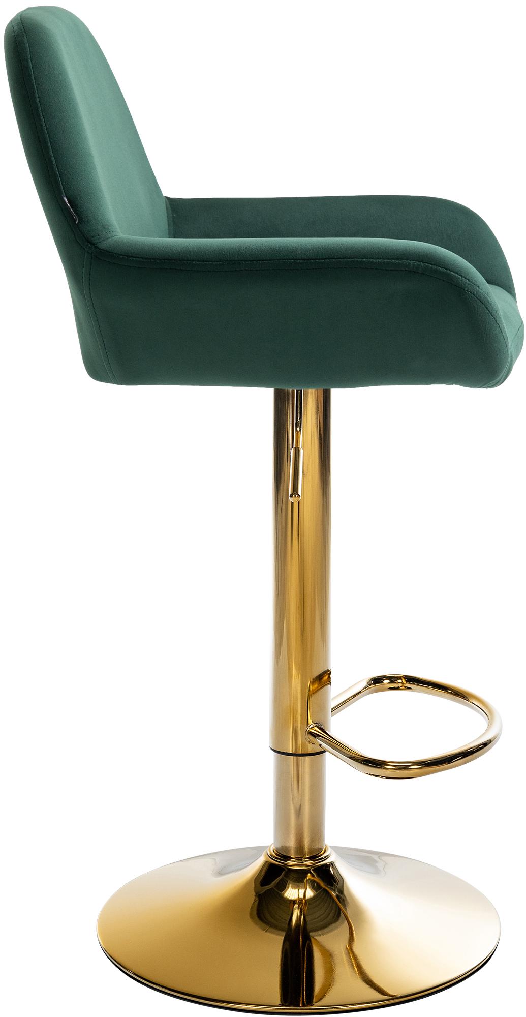 Lot de 2 tabourets de bar Braga or velours