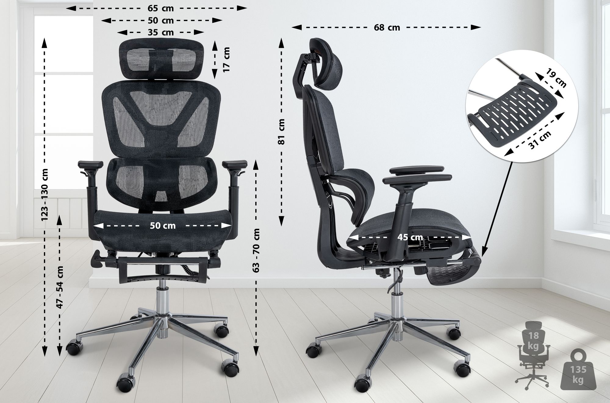 Chaise de bureau Grover