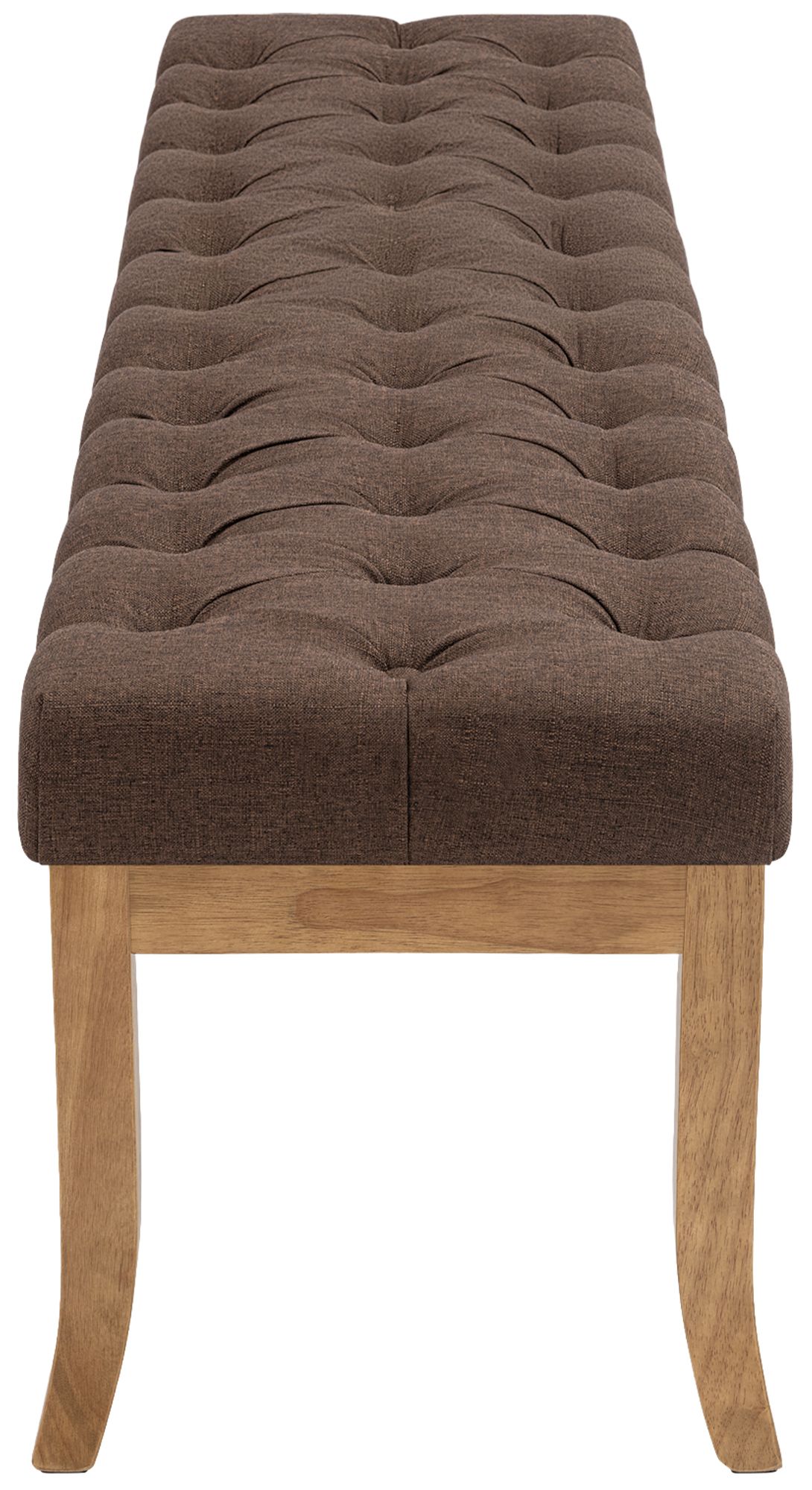 Banc Ramses tissu pieds antique clair