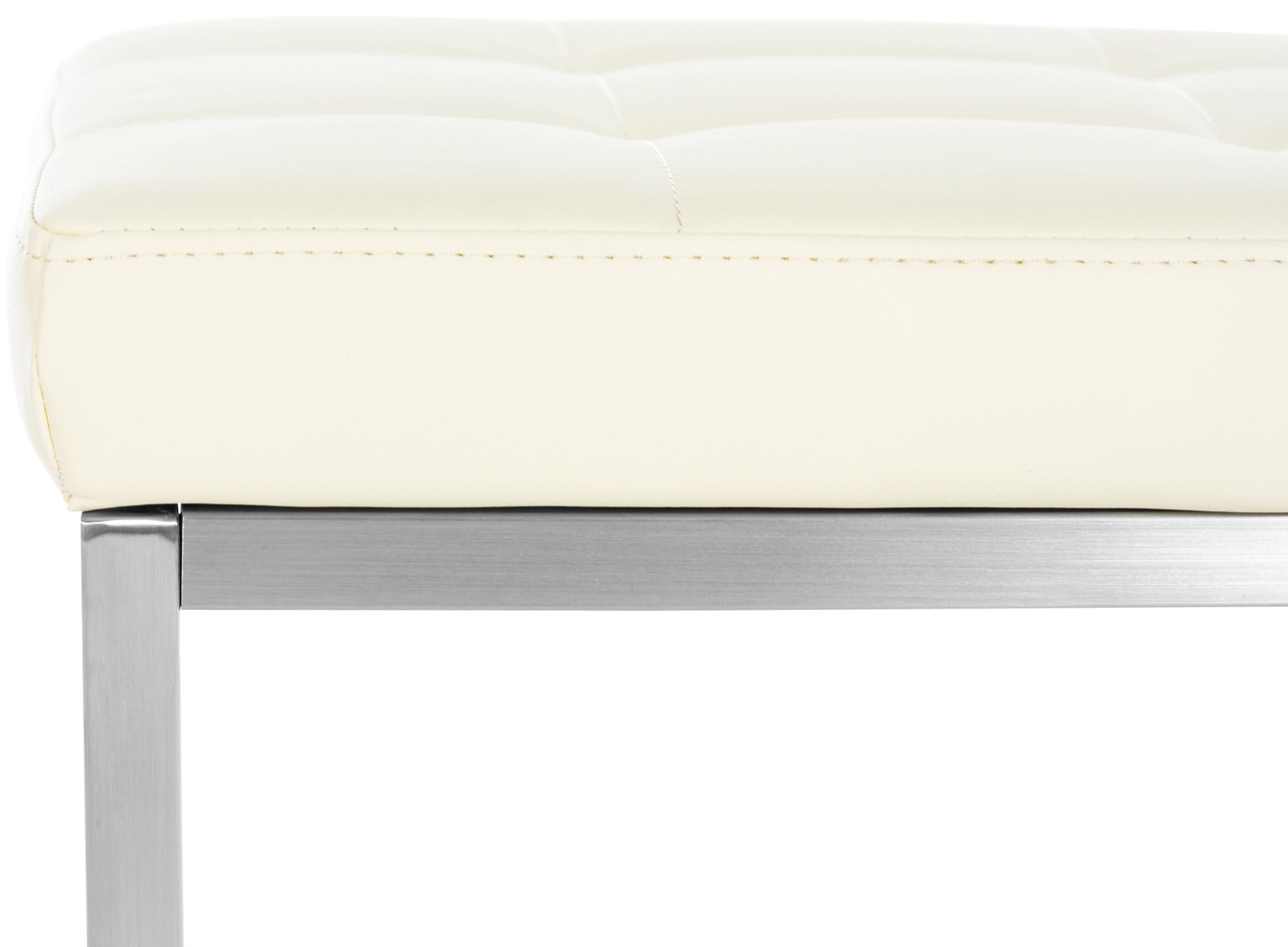 Lot de 2 tabourets bas Barci en similicuir