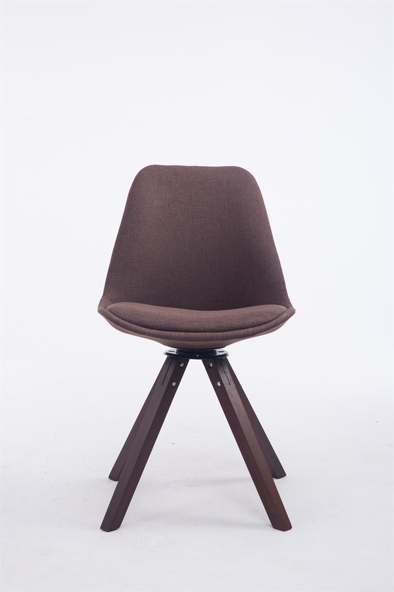 Chaise de salle à manger Troyes Pivotante en Tissu Piètement Carré