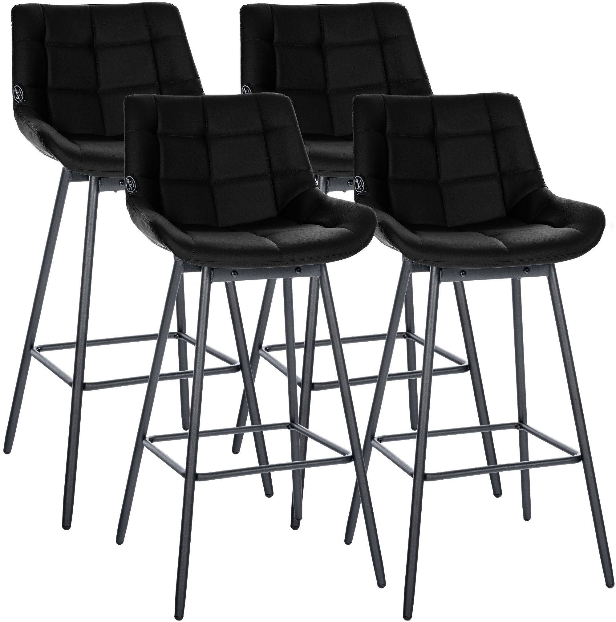 Lot de 4 tabourets de bar Weston pivotants