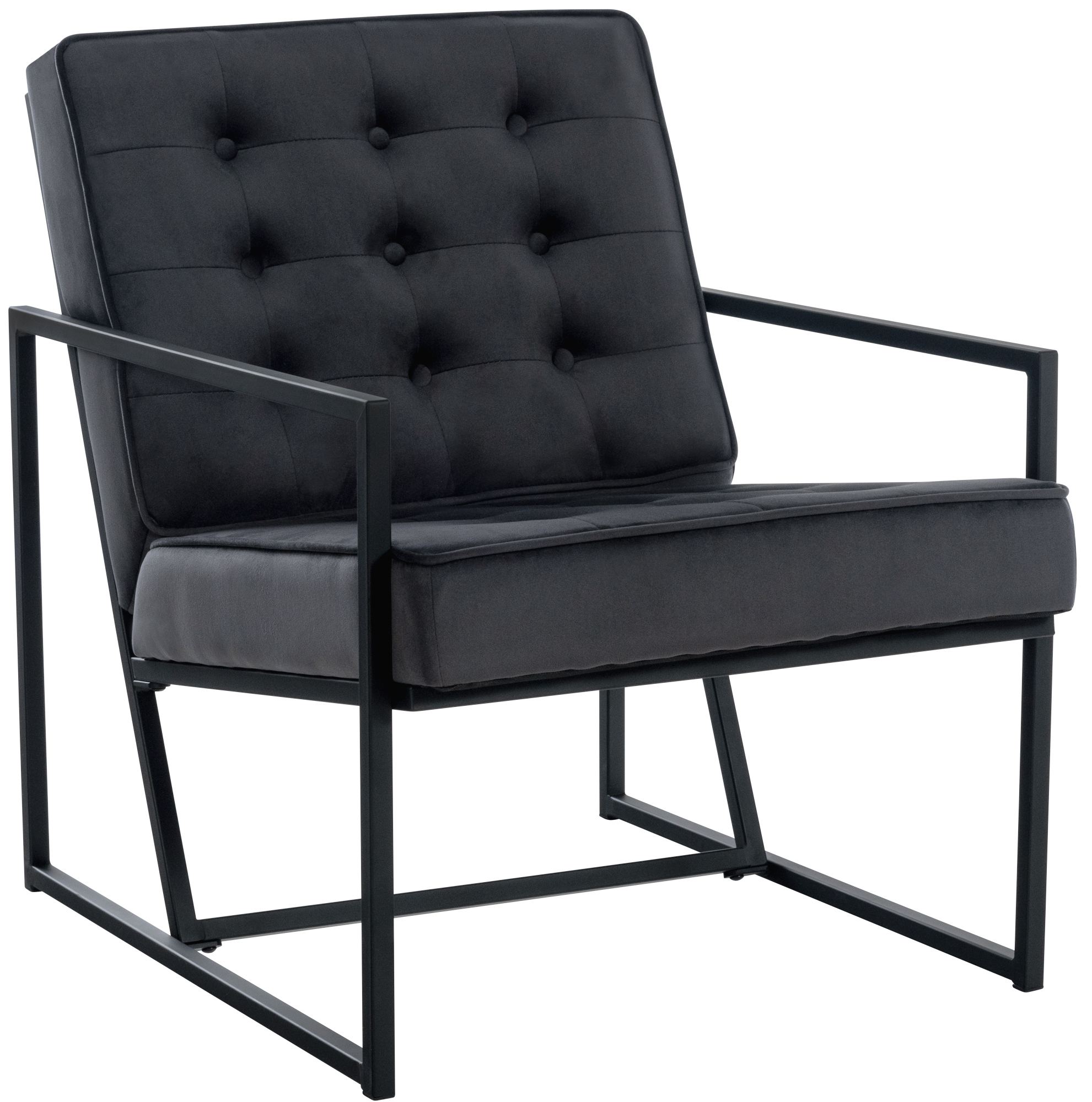 Fauteuil lounge Avon en velours