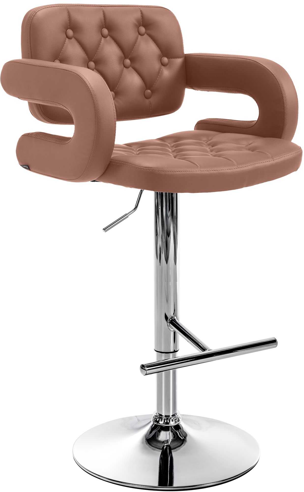 Tabouret de bar Dublin similicuir avec pied en métal