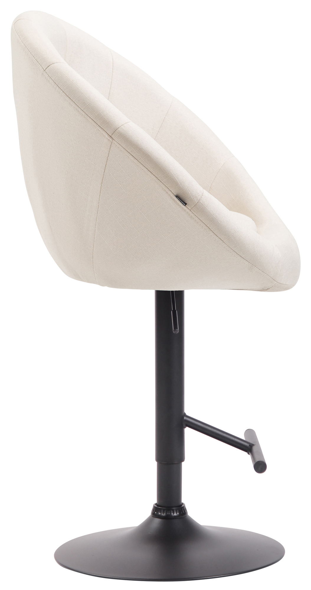Tabouret de bar London V2 en tissu avec Pied et Repose-pieds en métal