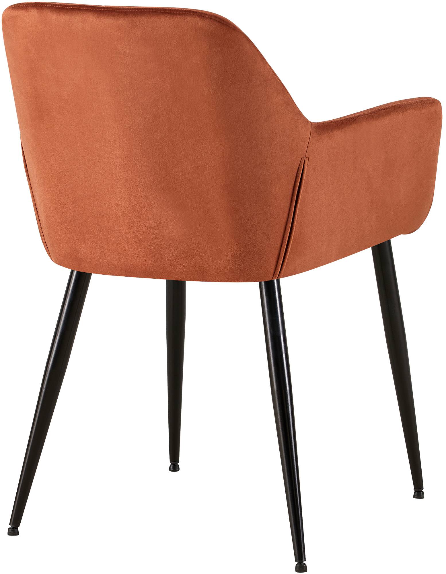 Lot de 2 chaises de salle à manger Emia velours