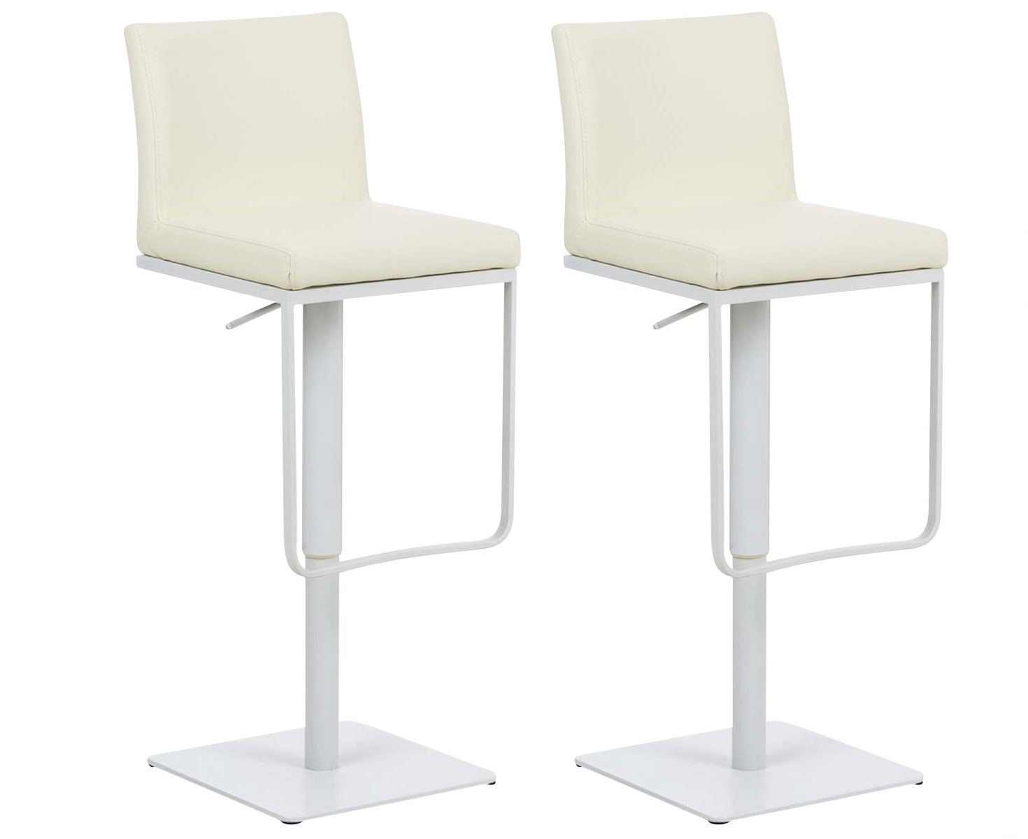 Lot de 2 tabourets de bar Panama recouverts de similicuir