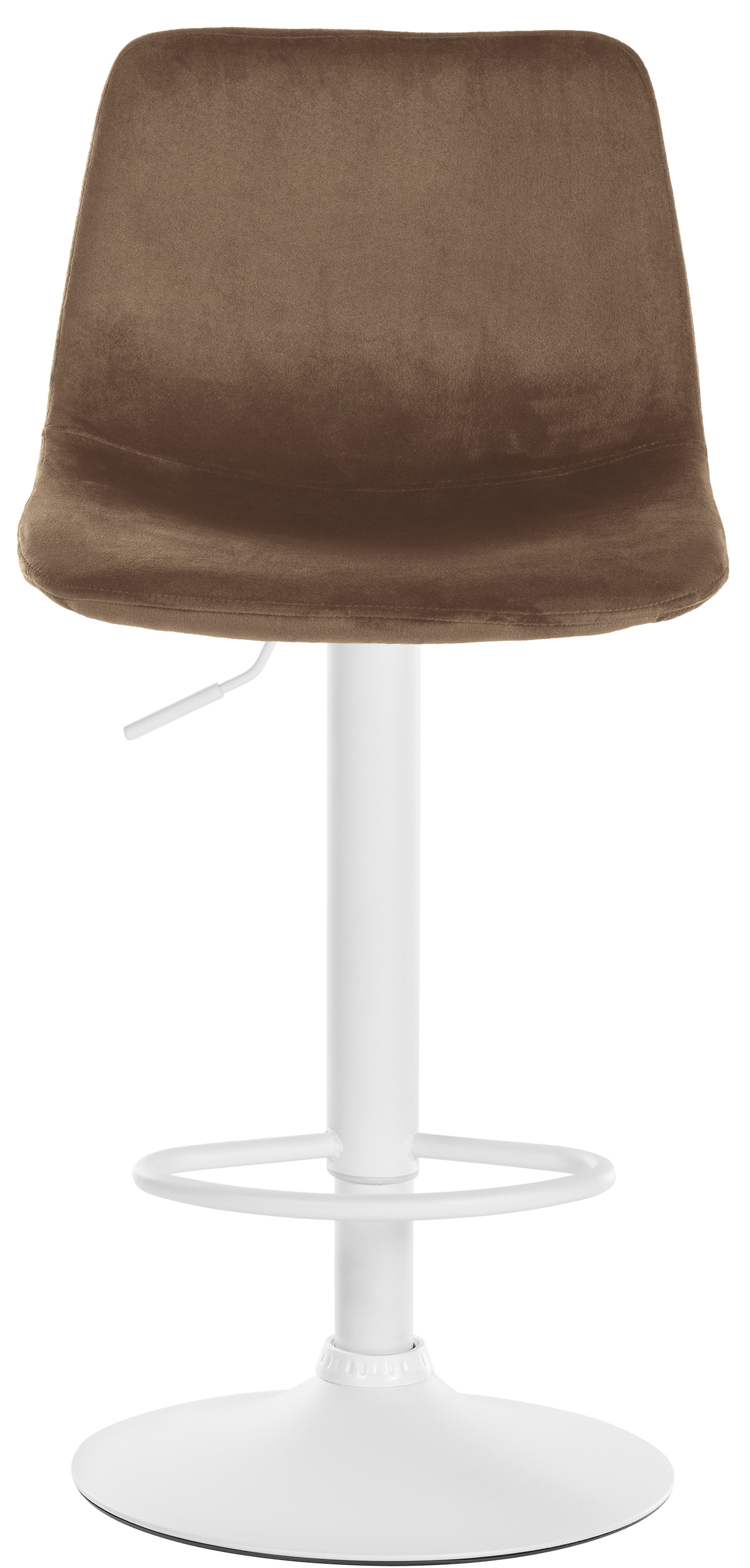 Tabouret de bar Divo en Velours Pied trompette en Métal