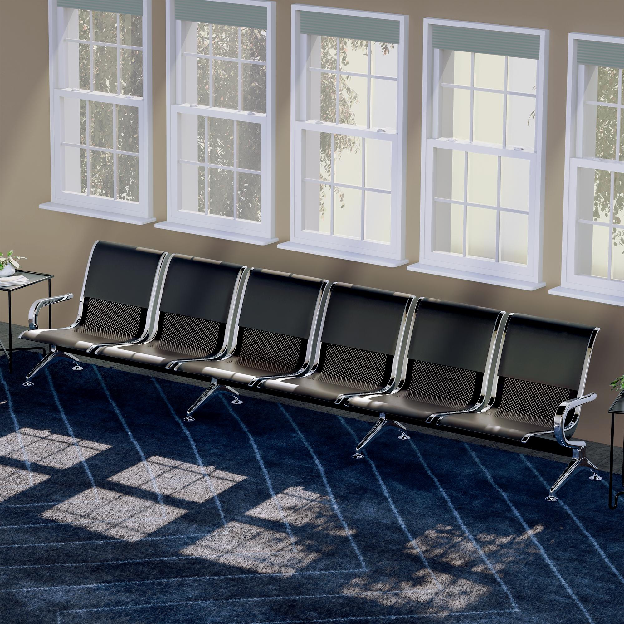 Banc d'attente 6 places Airport similicuir