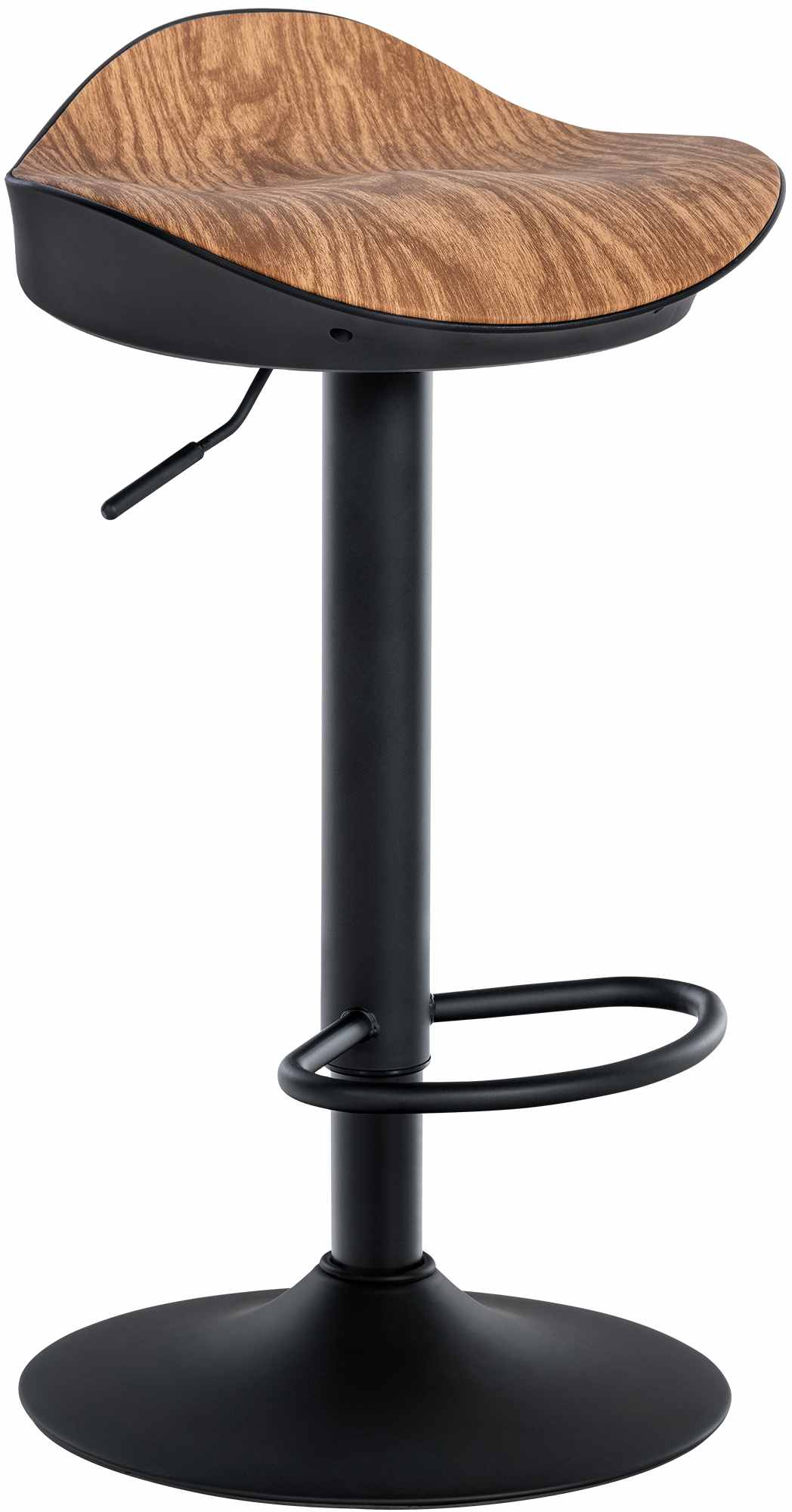 Tabouret de bar Alisson en similicuir avec pied trompette