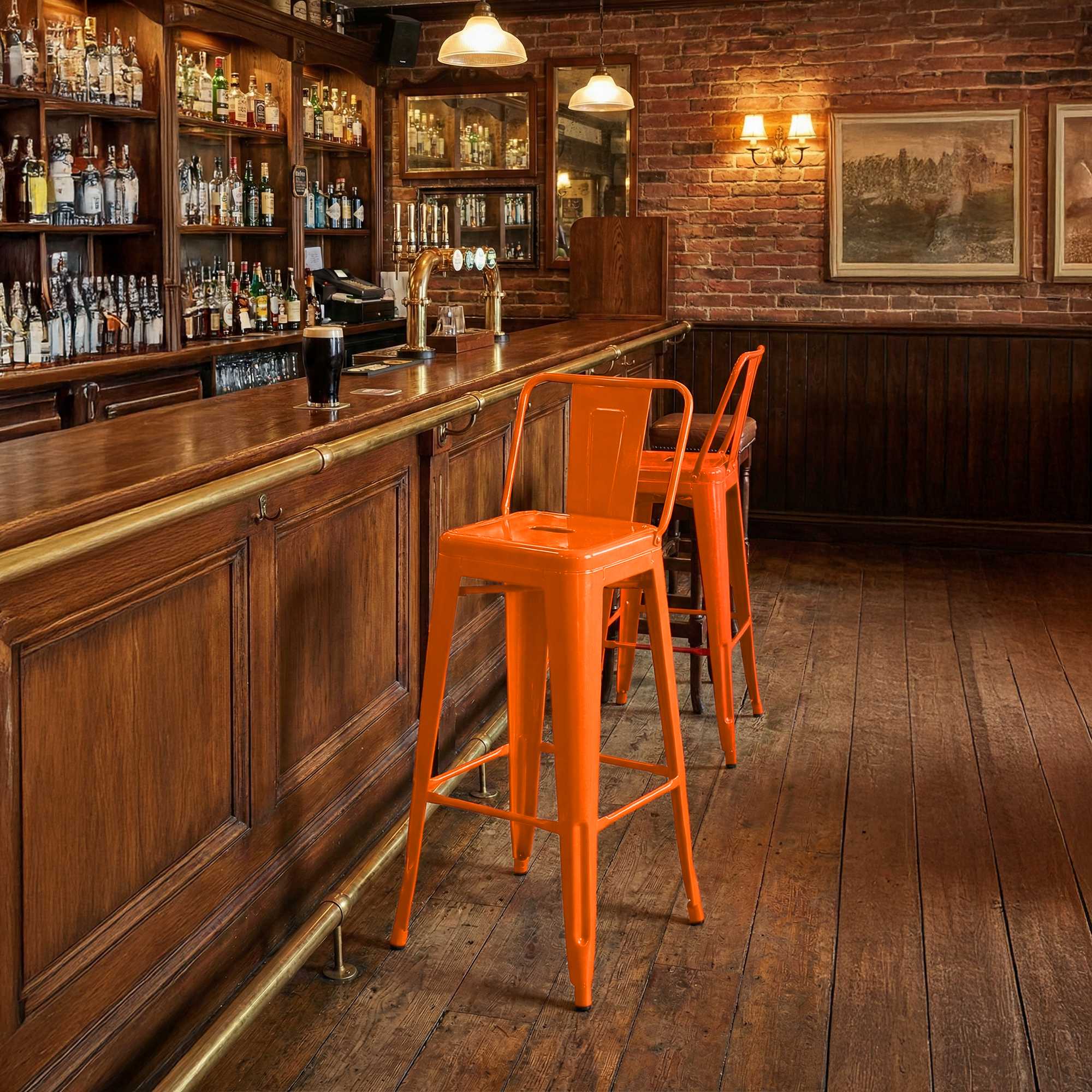 Tabouret de bar en métal Mason