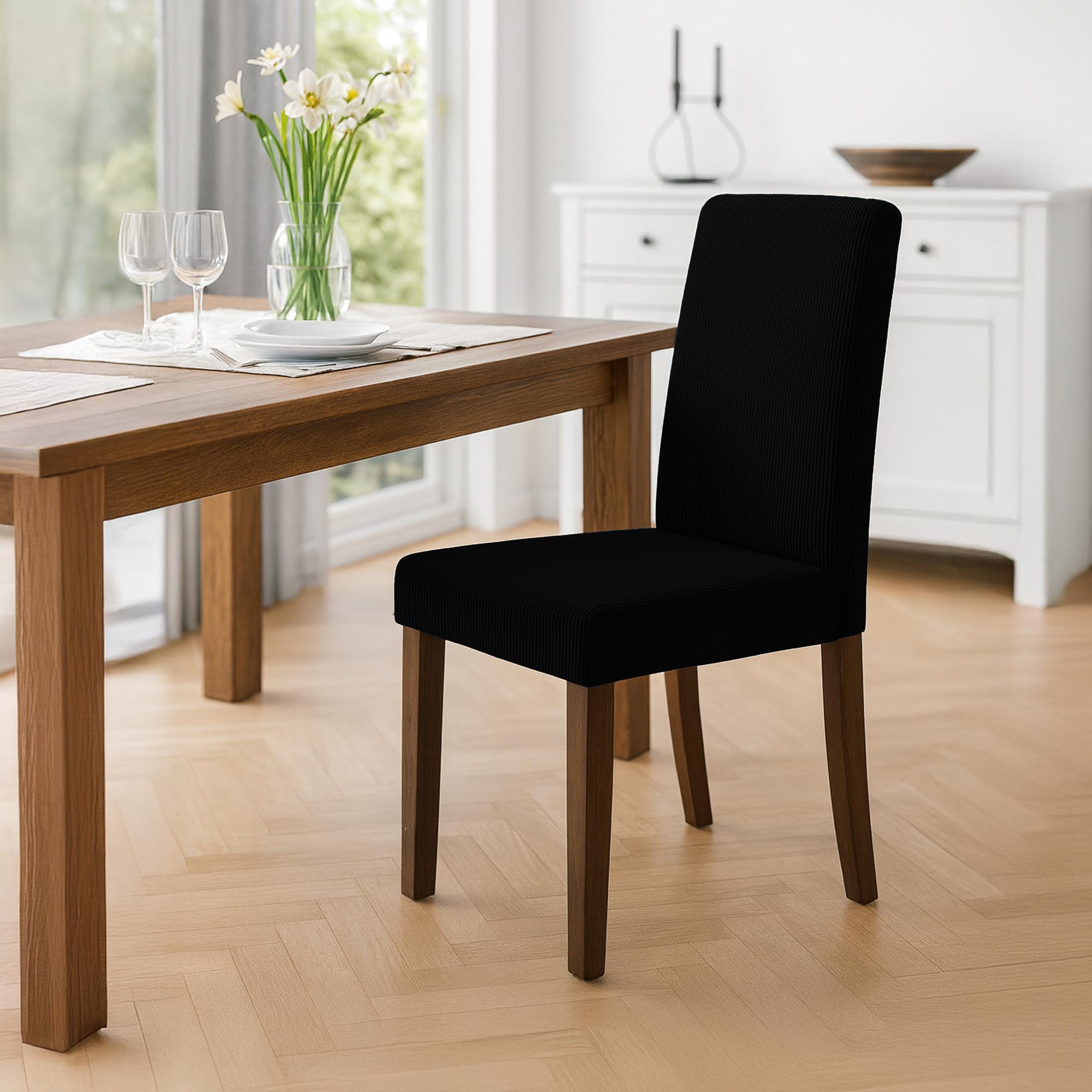 Chaise de salle à manger Ina velours côtelé
