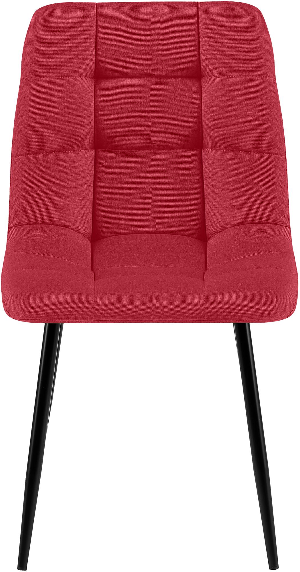 Lot de 4 chaises de salle a manger Antibes en tissu