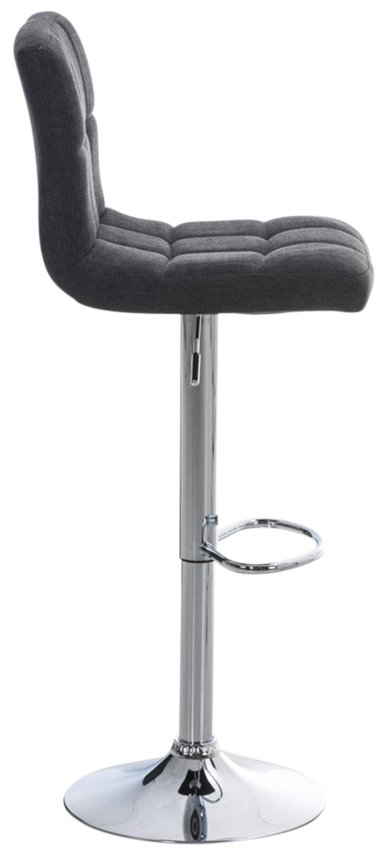 Lot de 2 Tabourets de bar Peru en Tissu Piètement Métal Pivotant et Ajustable