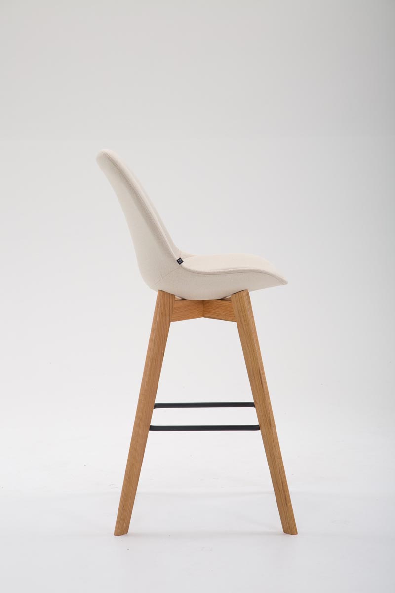 Tabouret de Metz tissu blanc