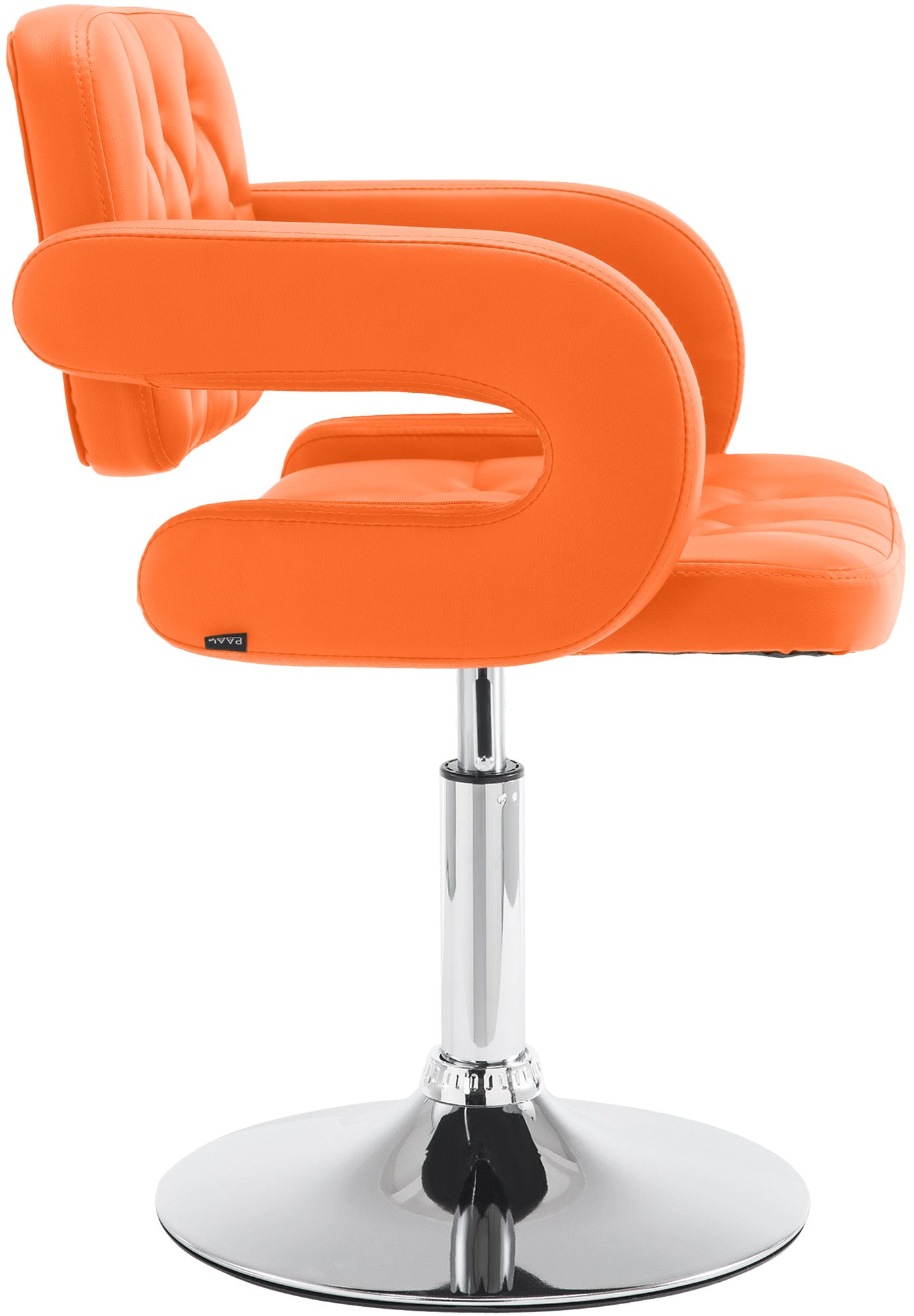 Chaise Lounge Dublin Similicuir - Piètement avec colonne centrale en métal chromé