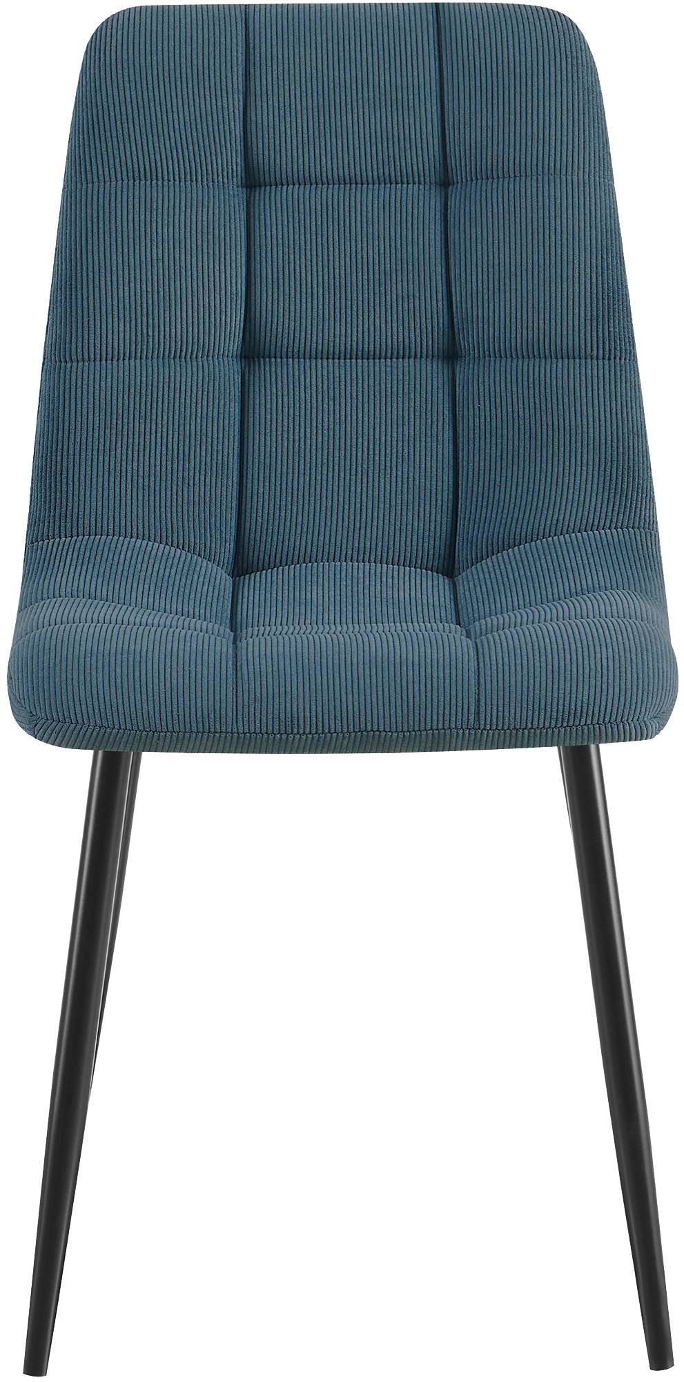Lot de 2 chaises de salle a manger Antibes en velours cotele